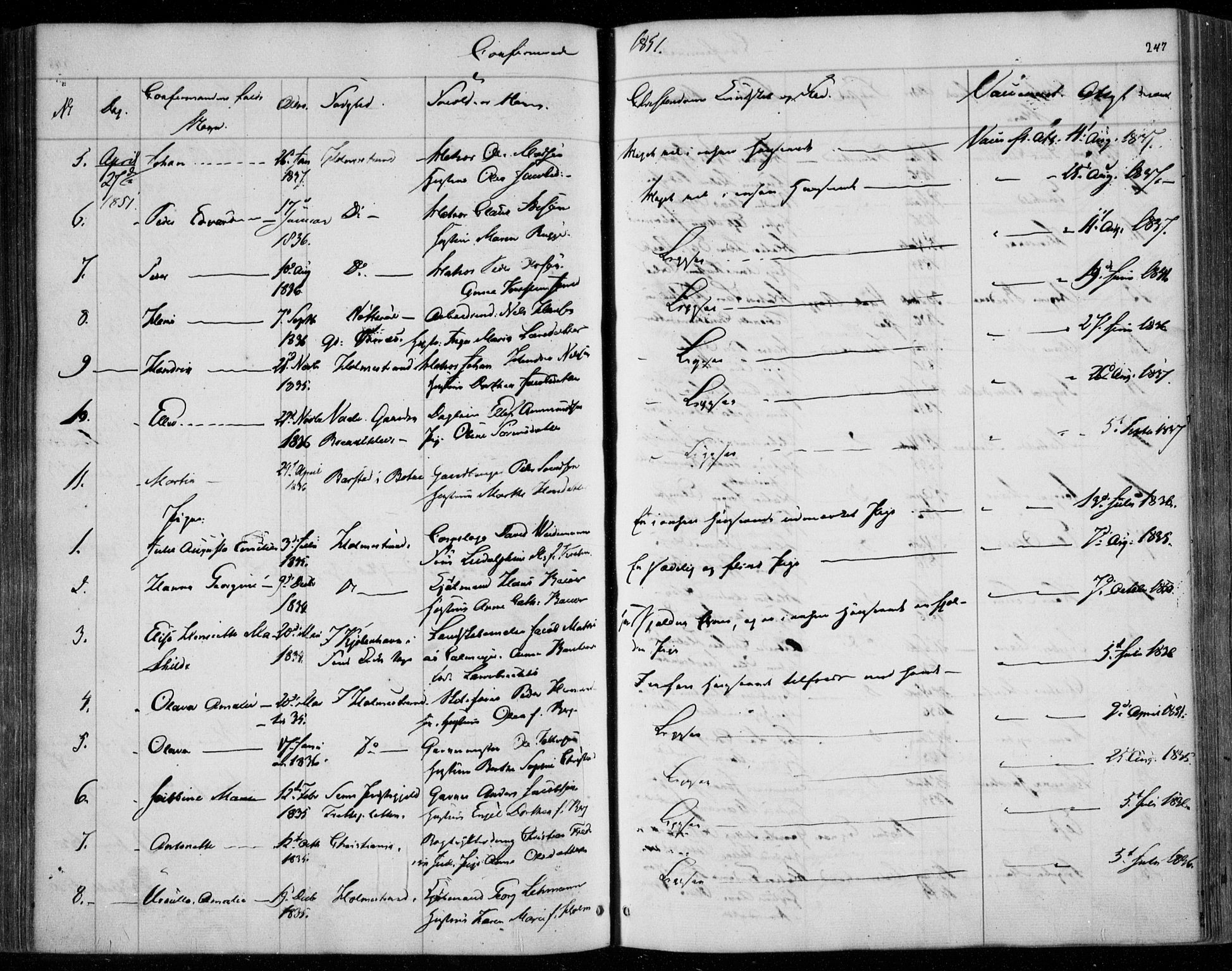 Holmestrand kirkebøker, AV/SAKO-A-346/F/Fa/L0002: Parish register (official) no. 2, 1840-1866, p. 247