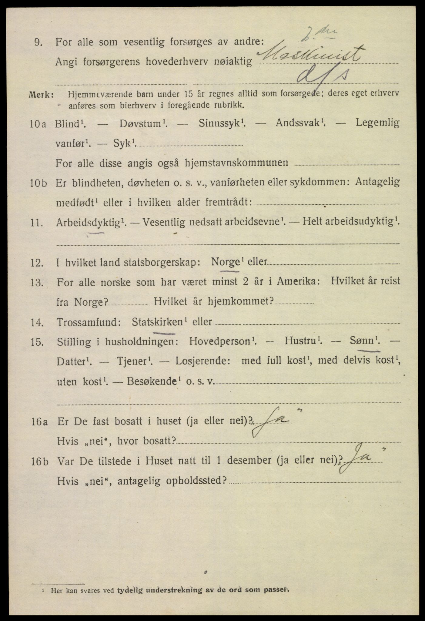 SAK, 1920 census for Kristiansand, 1920, p. 40568