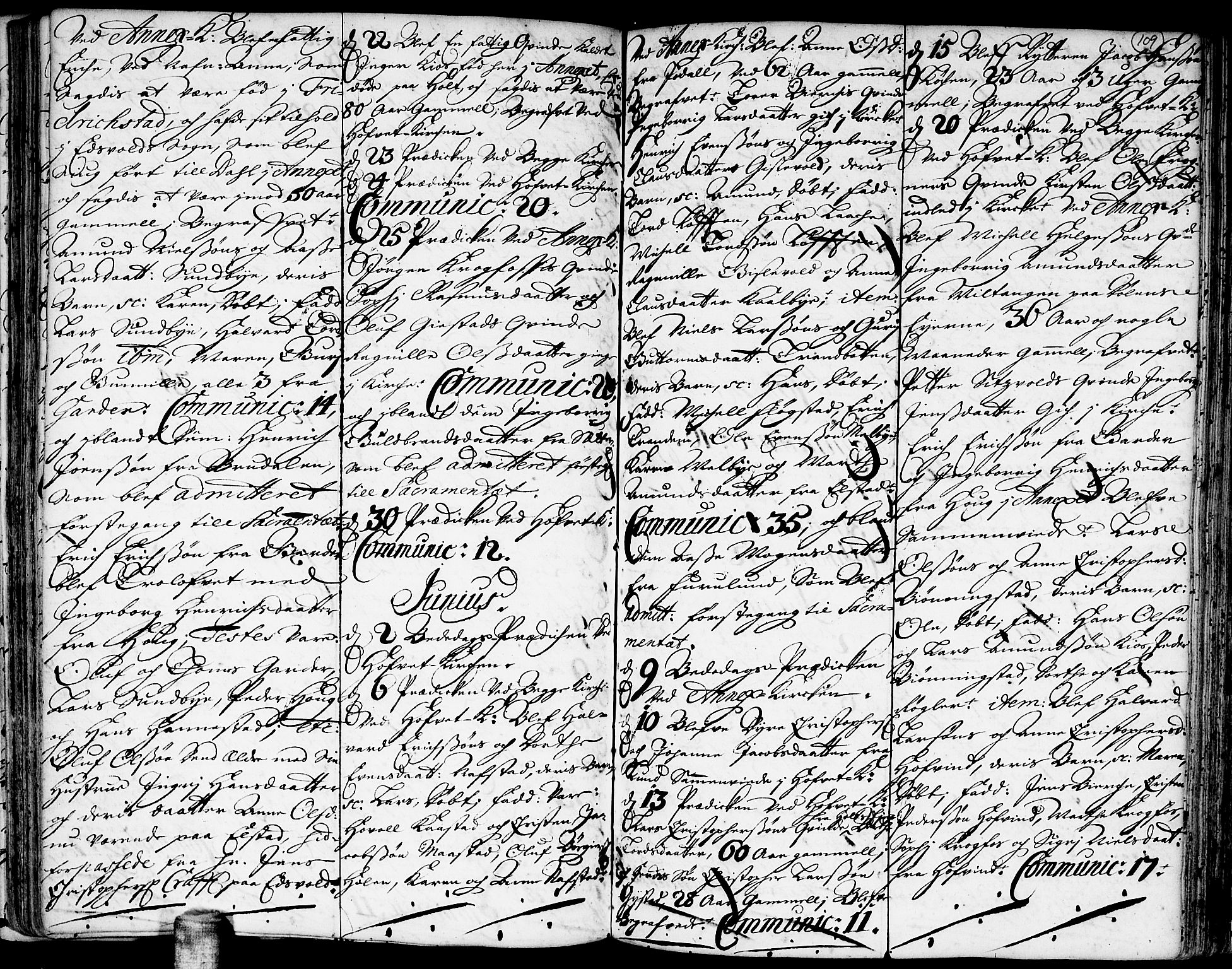 Ullensaker prestekontor Kirkebøker, AV/SAO-A-10236a/F/Fa/L0001: Parish register (official) no. I 1, 1689-1701, p. 109