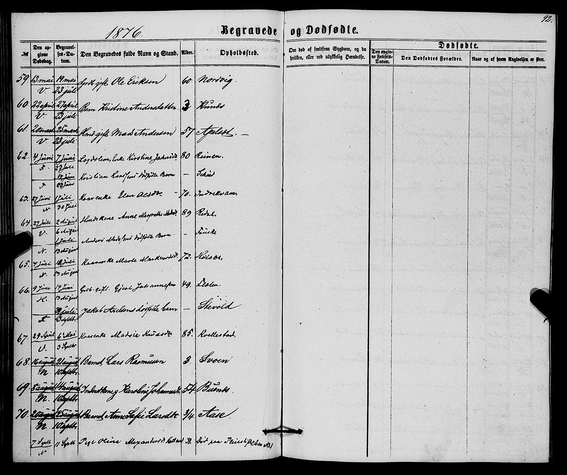 Førde sokneprestembete, AV/SAB-A-79901/H/Haa/Haaa/L0010: Parish register (official) no. A 10, 1861-1876, p. 92