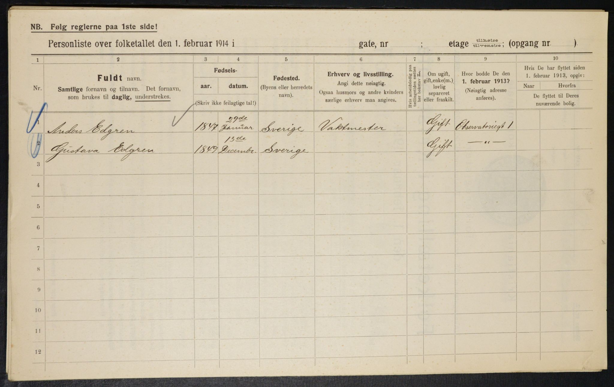 OBA, Municipal Census 1914 for Kristiania, 1914, p. 74149