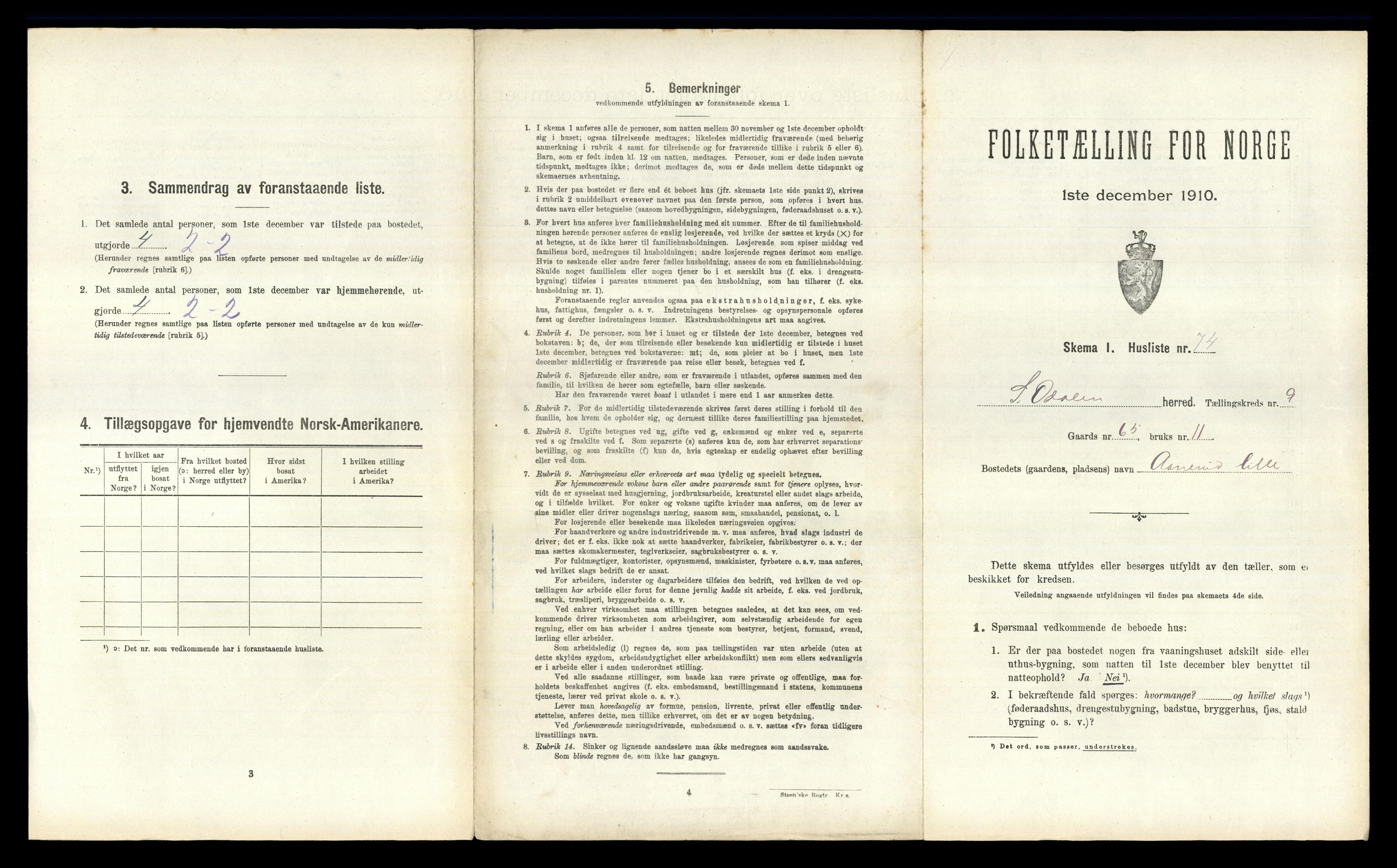 RA, 1910 census for Sør-Odal, 1910, p. 1638