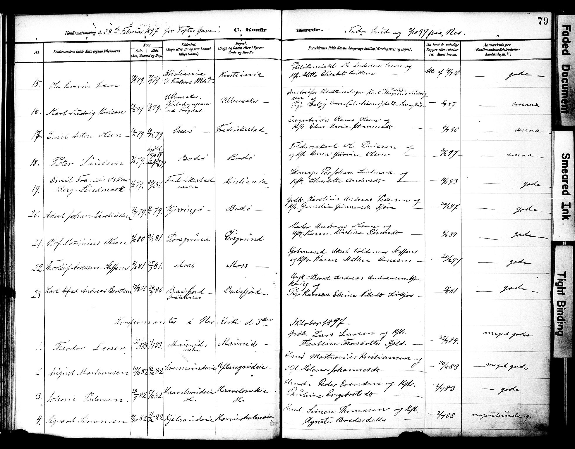 Nes prestekontor, Hedmark, SAH/PREST-020/K/Ka/L0010: Parish register (official) no. 10, 1887-1905, p. 79