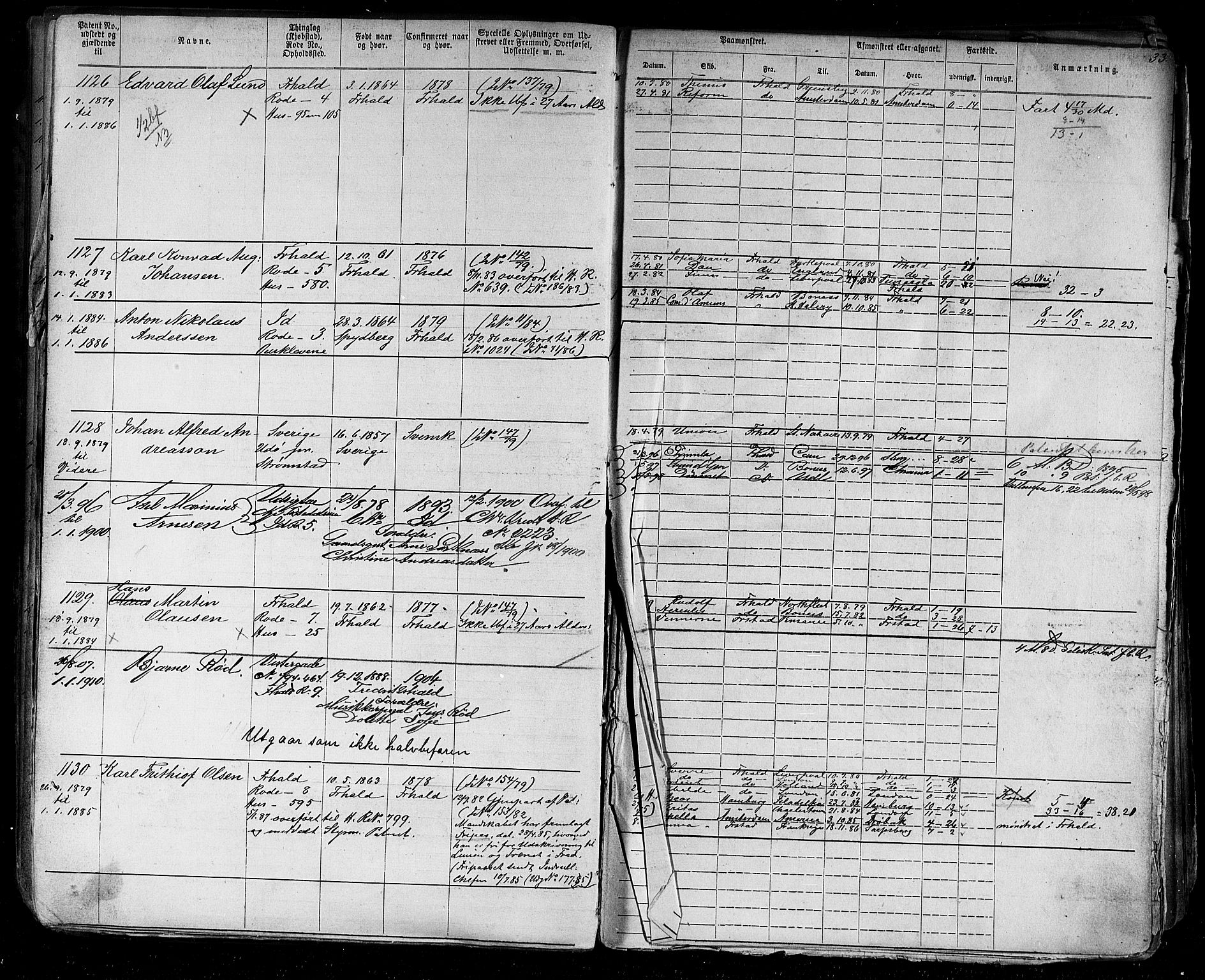 Halden mønstringskontor, AV/SAO-A-10569a/F/Fc/Fca/L0003: Annotasjonsrulle, 1875-1910, p. 35