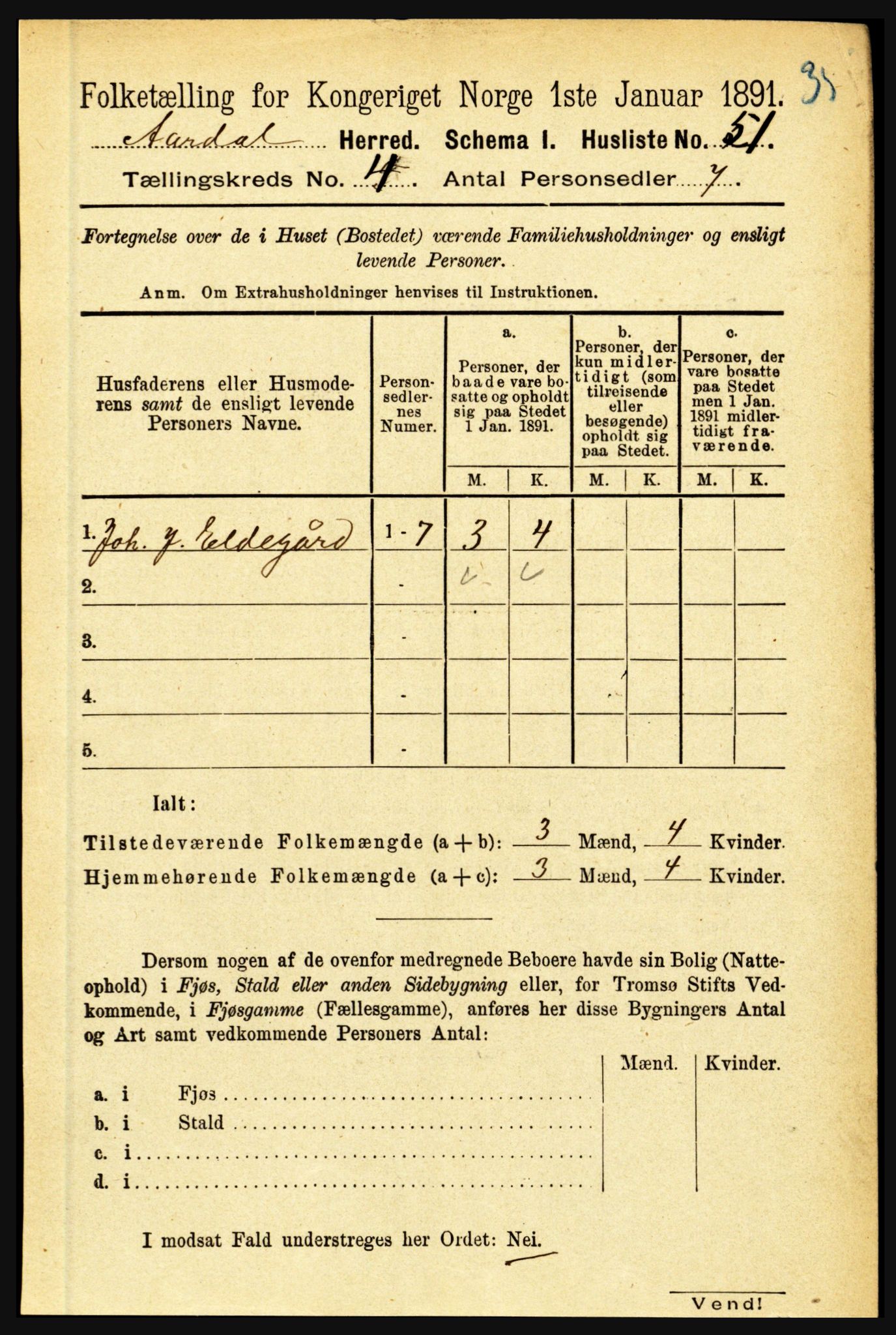 RA, 1891 census for 1424 Årdal, 1891, p. 637