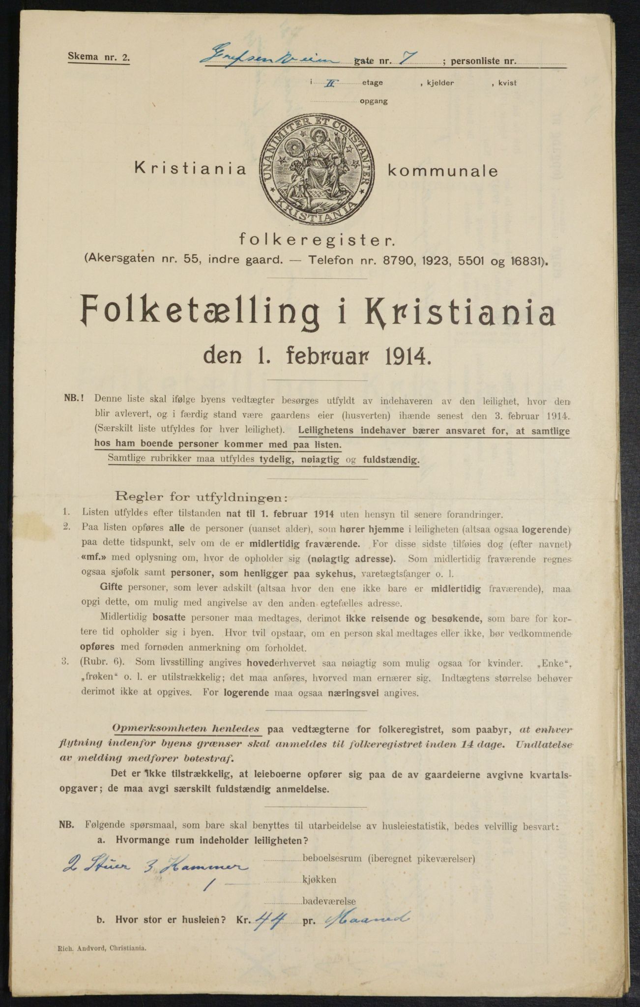 OBA, Municipal Census 1914 for Kristiania, 1914, p. 29660