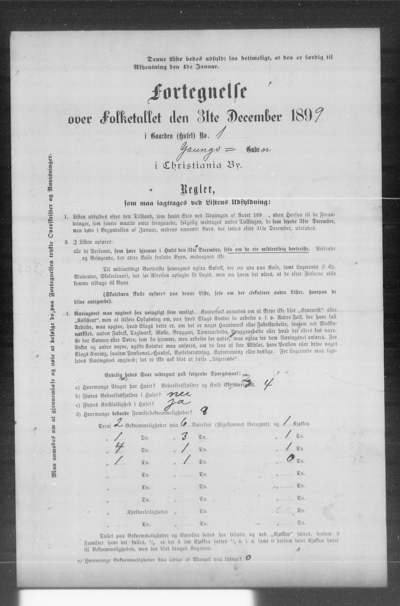 OBA, Municipal Census 1899 for Kristiania, 1899, p. 16486