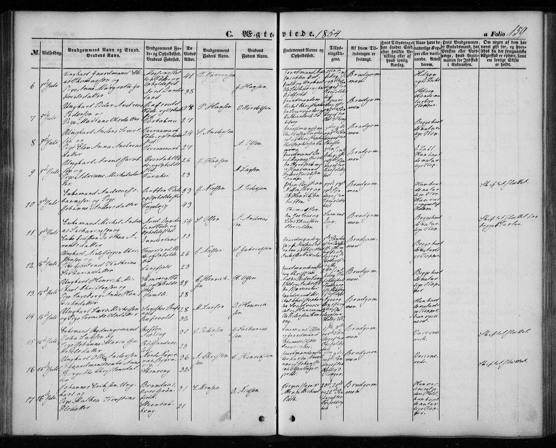 Ministerialprotokoller, klokkerbøker og fødselsregistre - Nordland, AV/SAT-A-1459/827/L0392: Parish register (official) no. 827A04, 1853-1866, p. 159