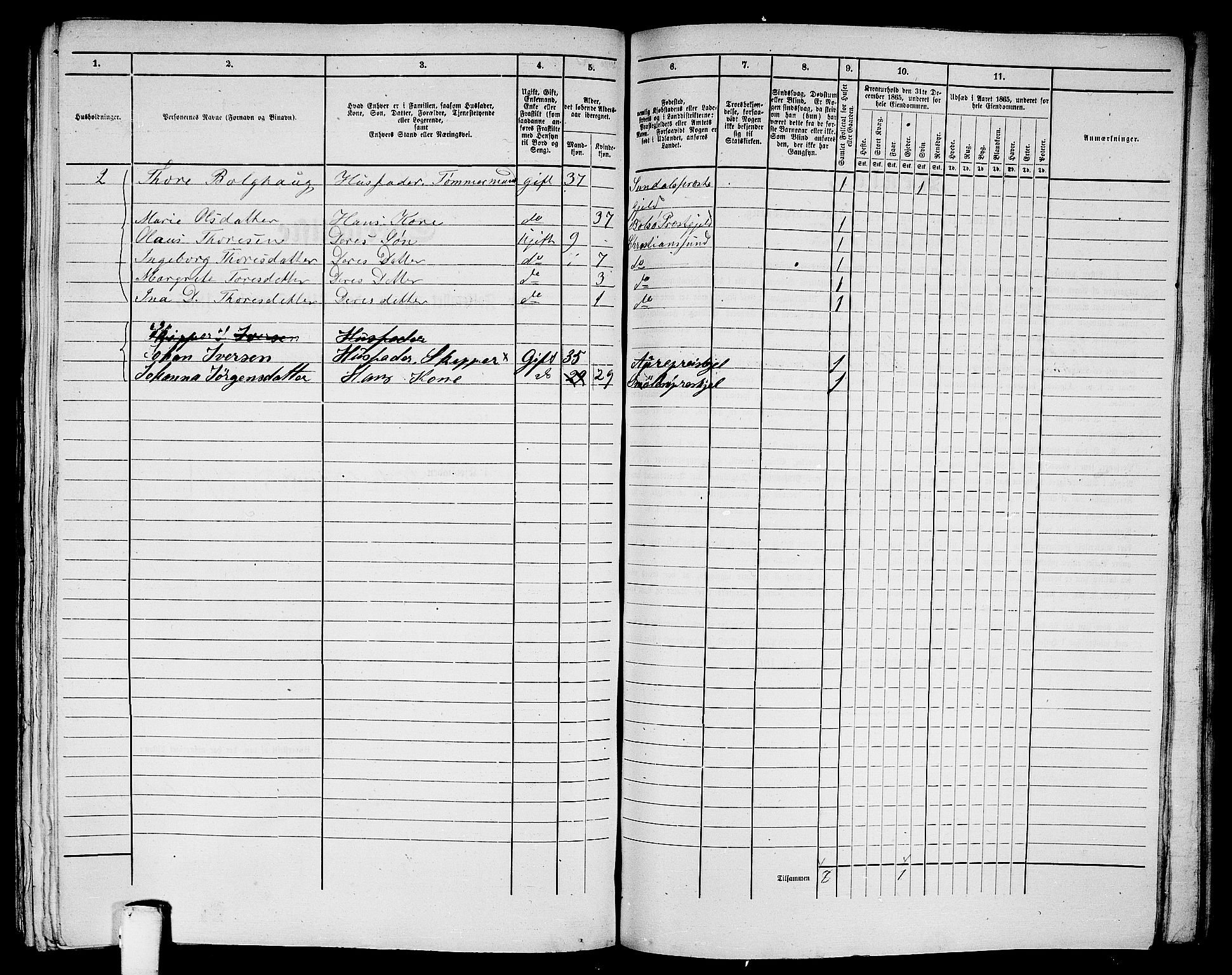 RA, 1865 census for Kristiansund/Kristiansund, 1865, p. 991