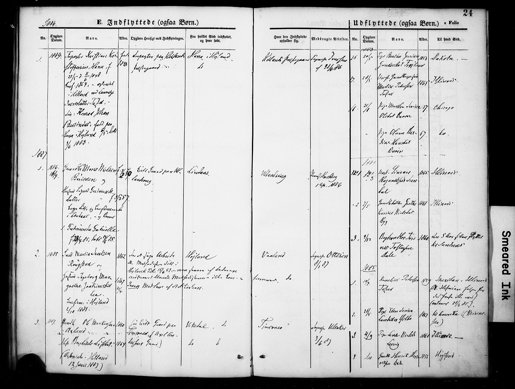 Hetland sokneprestkontor, SAST/A-101826/30/30BA/L0007: Parish register (official) no. A 7, 1870-1924, p. 24