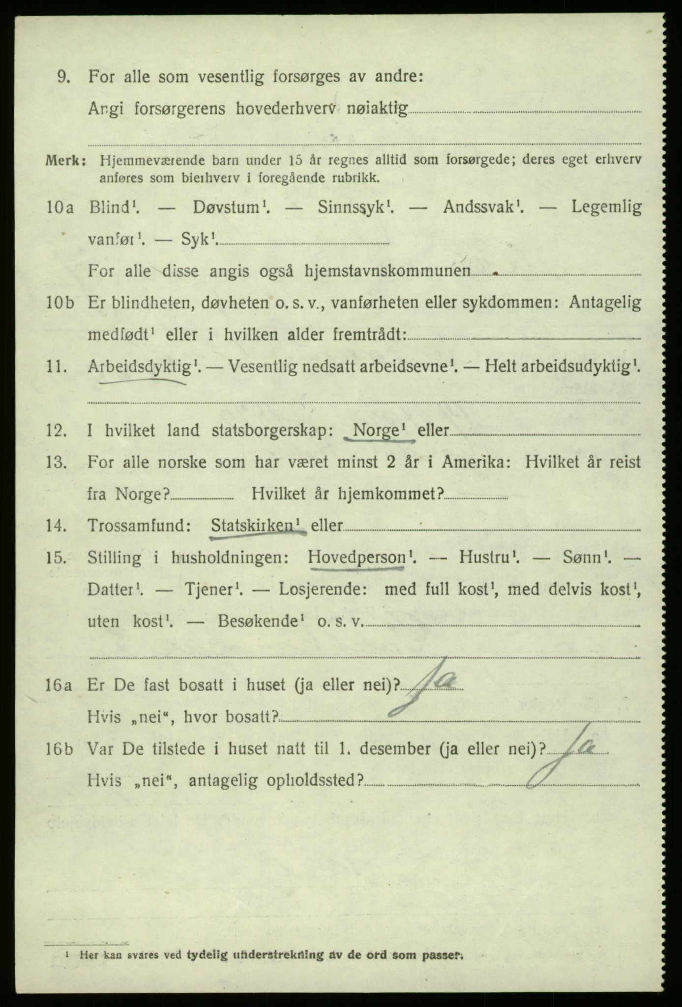 SAB, 1920 census for Askvoll, 1920, p. 3283