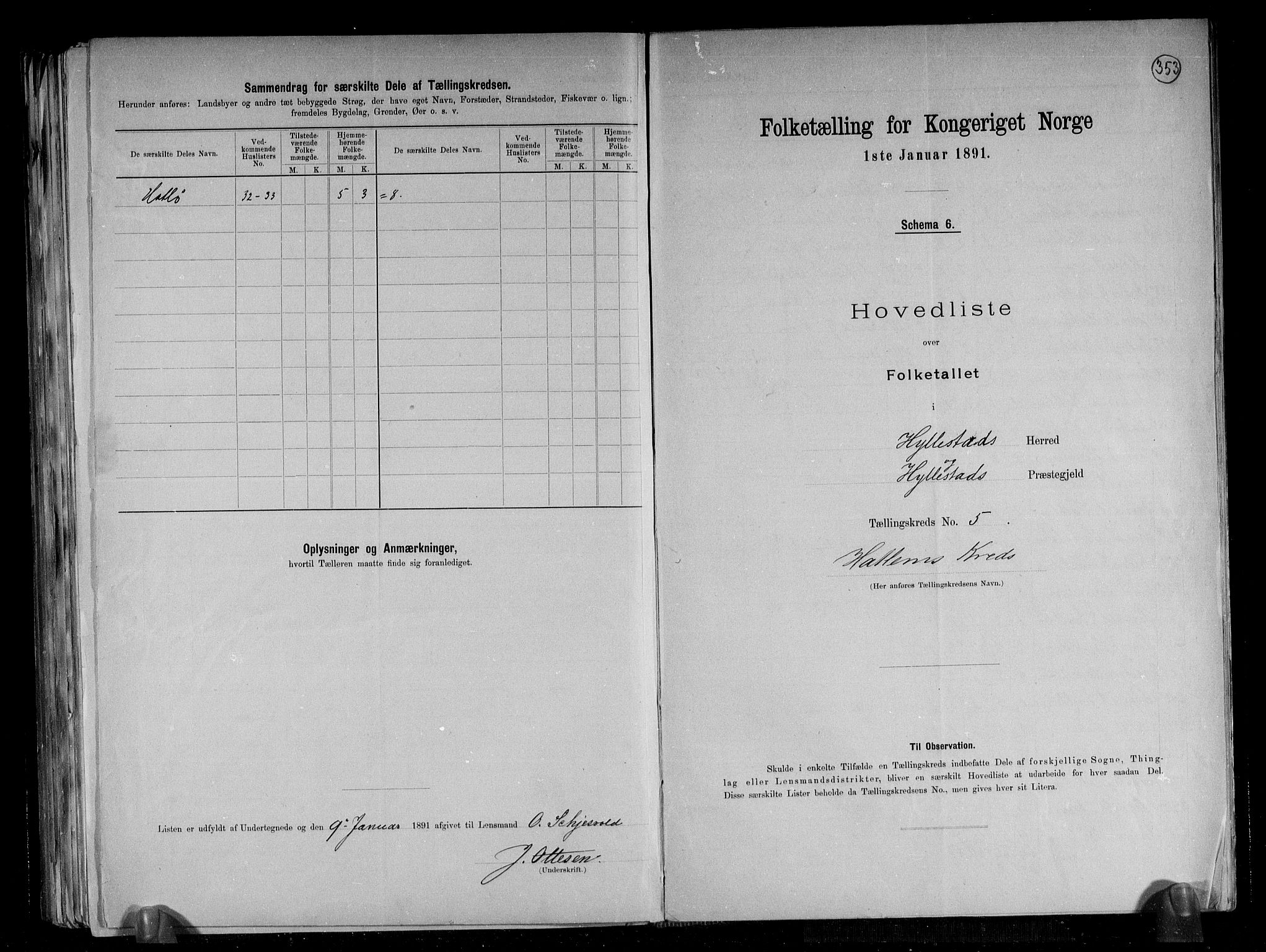 RA, 1891 census for 1413 Hyllestad, 1891, p. 13