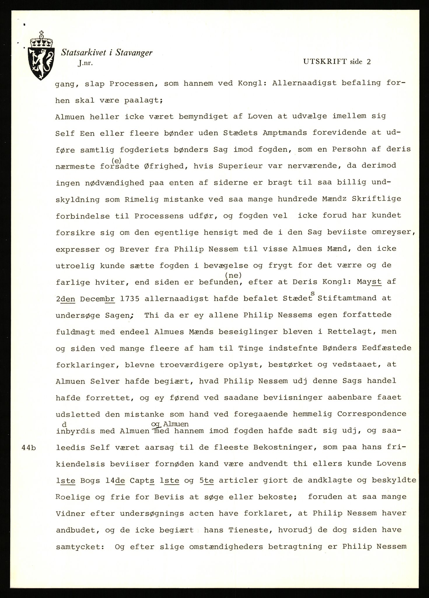 Statsarkivet i Stavanger, SAST/A-101971/03/Y/Yj/L0062: Avskrifter sortert etter gårdsnavn: Nese - Nodland på neset, 1750-1930, p. 215