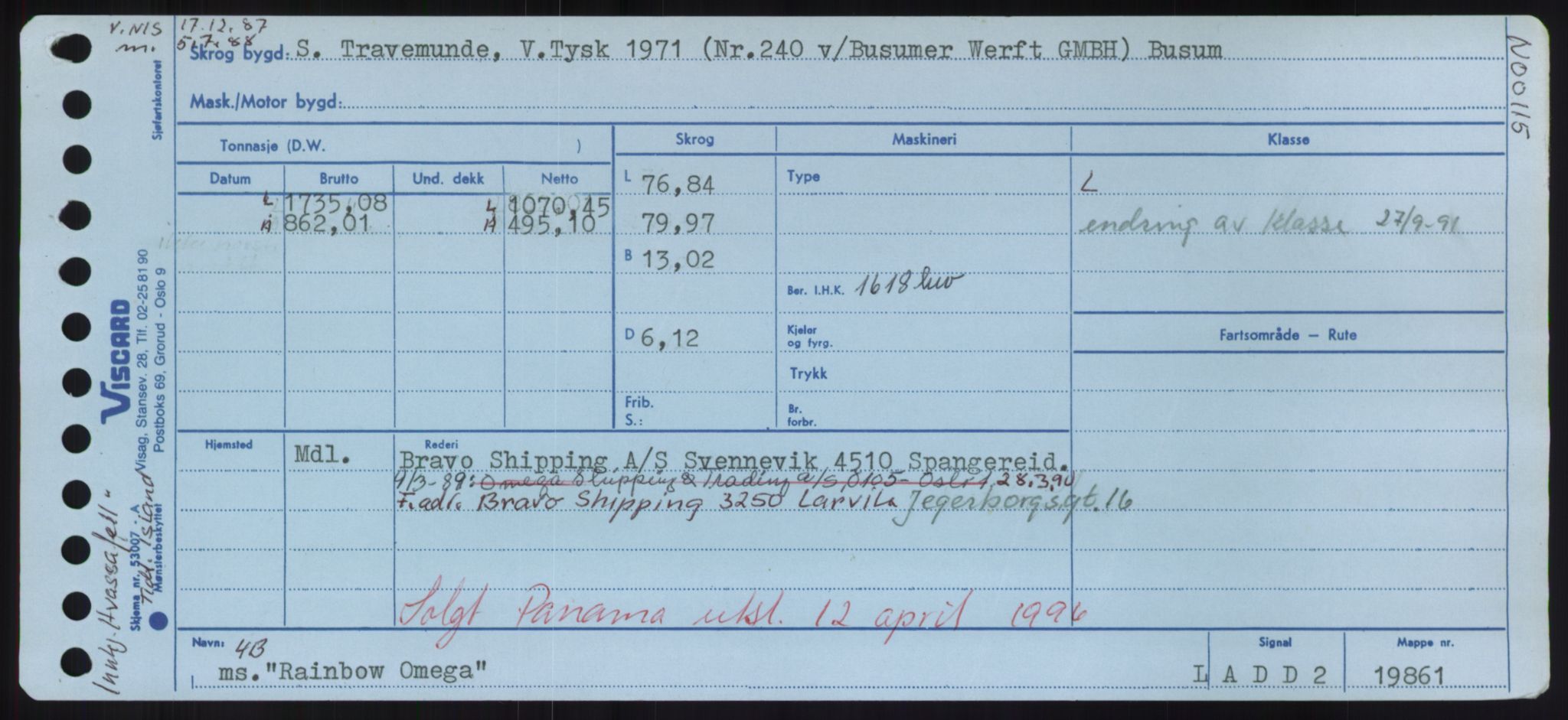 Sjøfartsdirektoratet med forløpere, Skipsmålingen, RA/S-1627/H/Hd/L0030: Fartøy, Q-Riv, p. 105