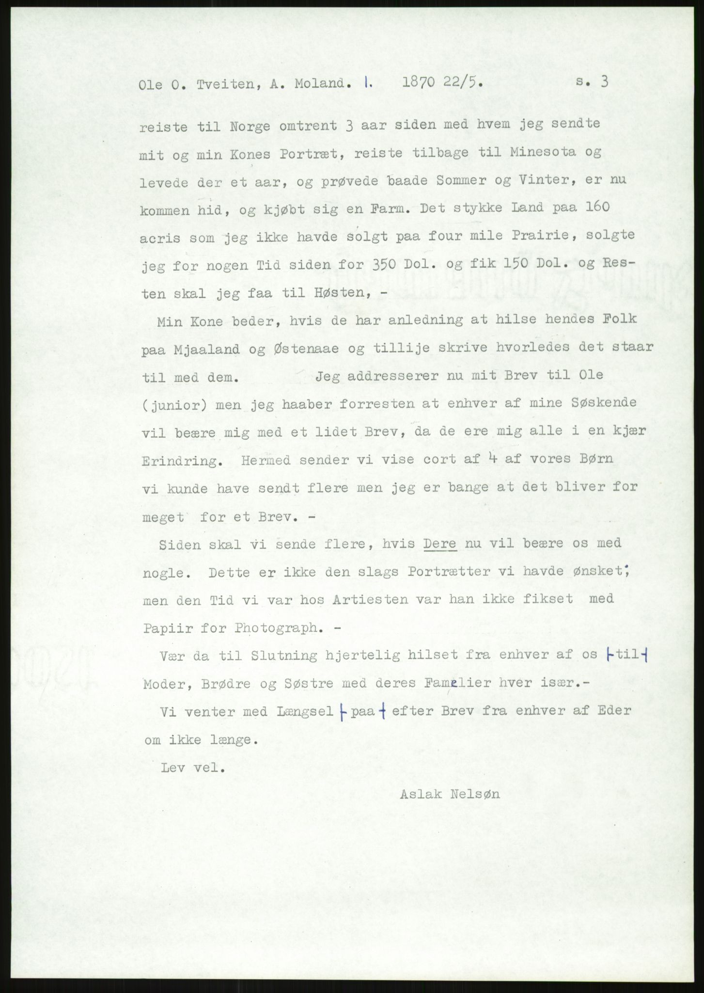 Samlinger til kildeutgivelse, Amerikabrevene, AV/RA-EA-4057/F/L0027: Innlån fra Aust-Agder: Dannevig - Valsgård, 1838-1914, p. 683