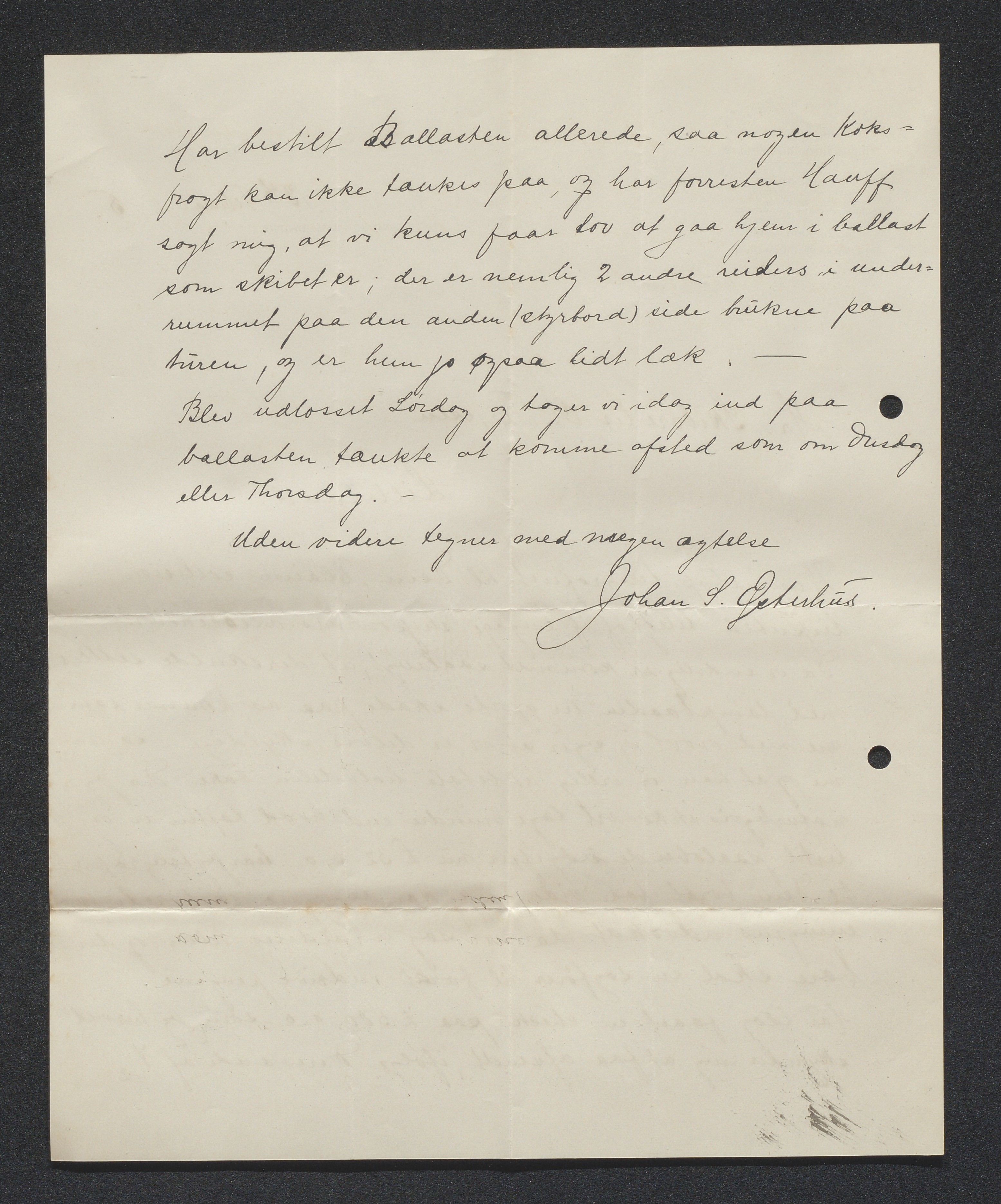 O. Terjesens rederi, AAKS/PA-2525/E/E01/L0013: Korrespondanse, 1904-1905