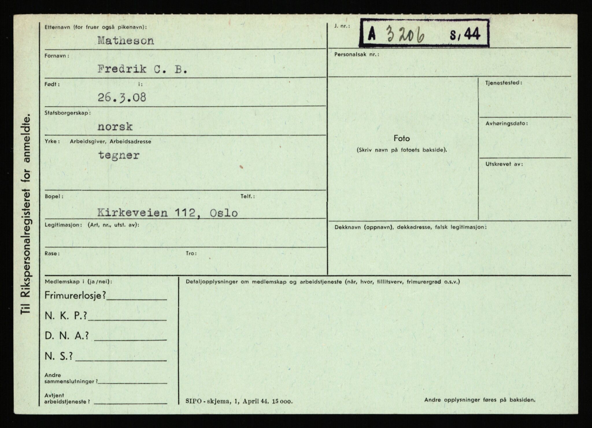 Statspolitiet - Hovedkontoret / Osloavdelingen, AV/RA-S-1329/C/Ca/L0010: Lind - Moksnes, 1943-1945, p. 3171