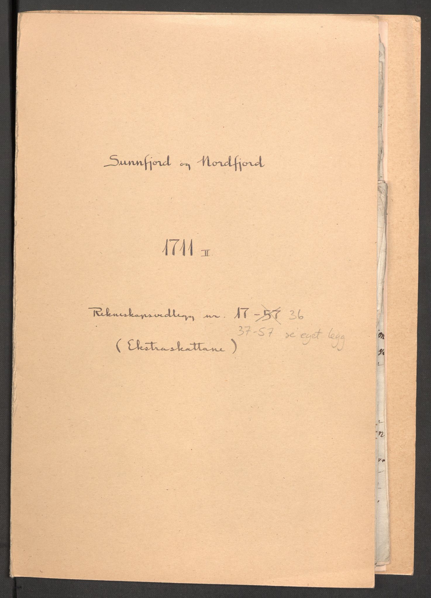 Rentekammeret inntil 1814, Reviderte regnskaper, Fogderegnskap, AV/RA-EA-4092/R53/L3434: Fogderegnskap Sunn- og Nordfjord, 1711, p. 2