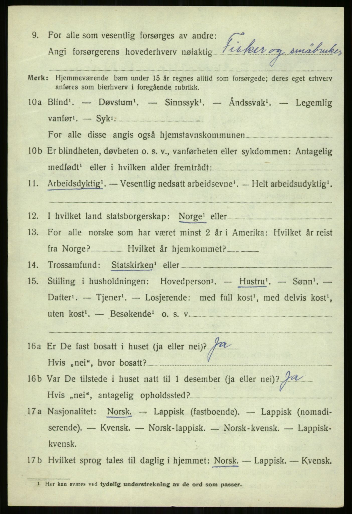 SATØ, 1920 census for Karlsøy, 1920, p. 783