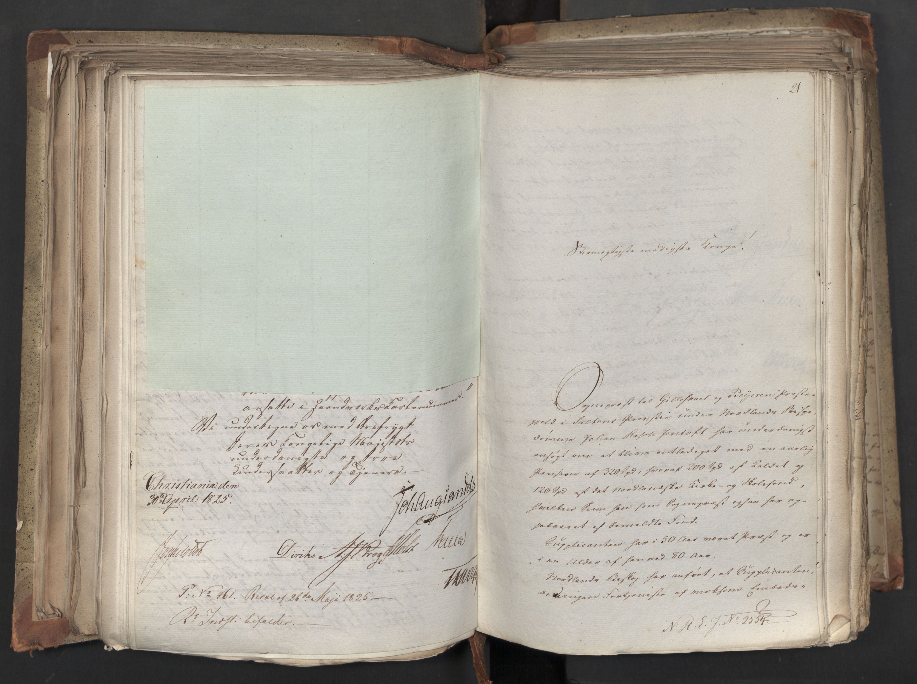 Statsrådsavdelingen i Stockholm, AV/RA-S-1003/D/Da/L0042: Regjeringsinnstillinger nr. 2467-2705, 1825, p. 263