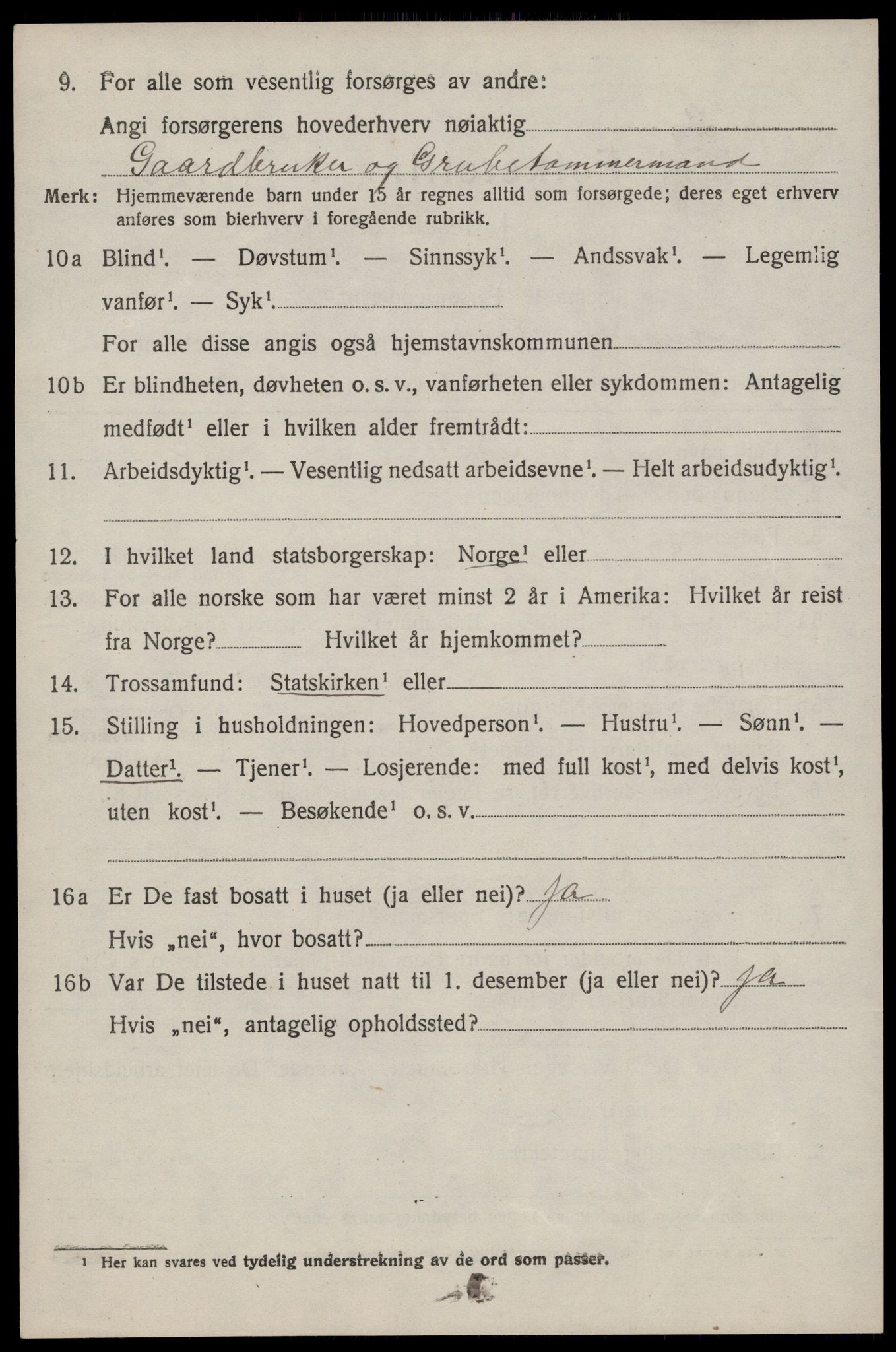 SAST, 1920 census for Avaldsnes, 1920, p. 1454