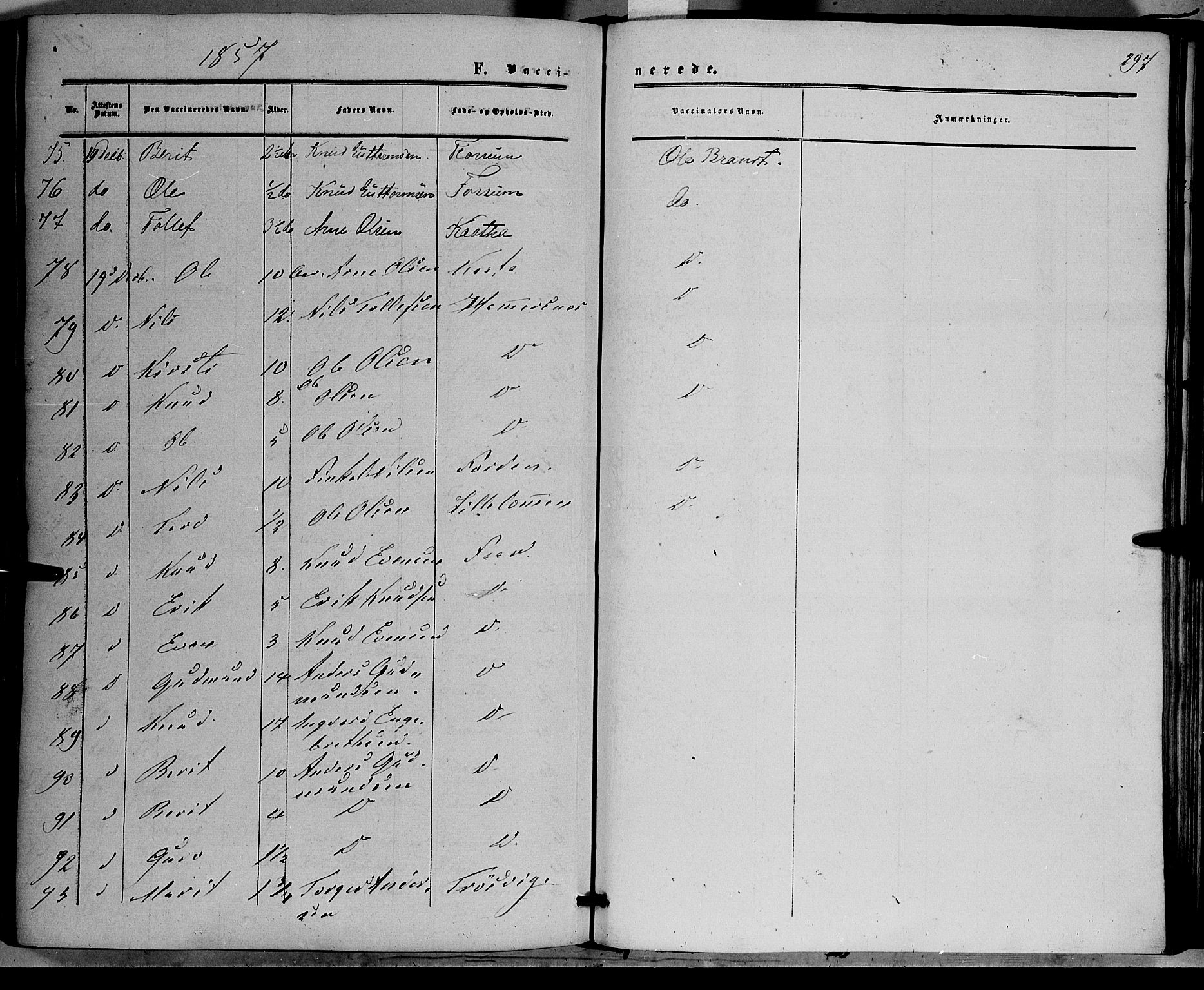 Vestre Slidre prestekontor, AV/SAH-PREST-136/H/Ha/Haa/L0002: Parish register (official) no. 2, 1856-1864, p. 297