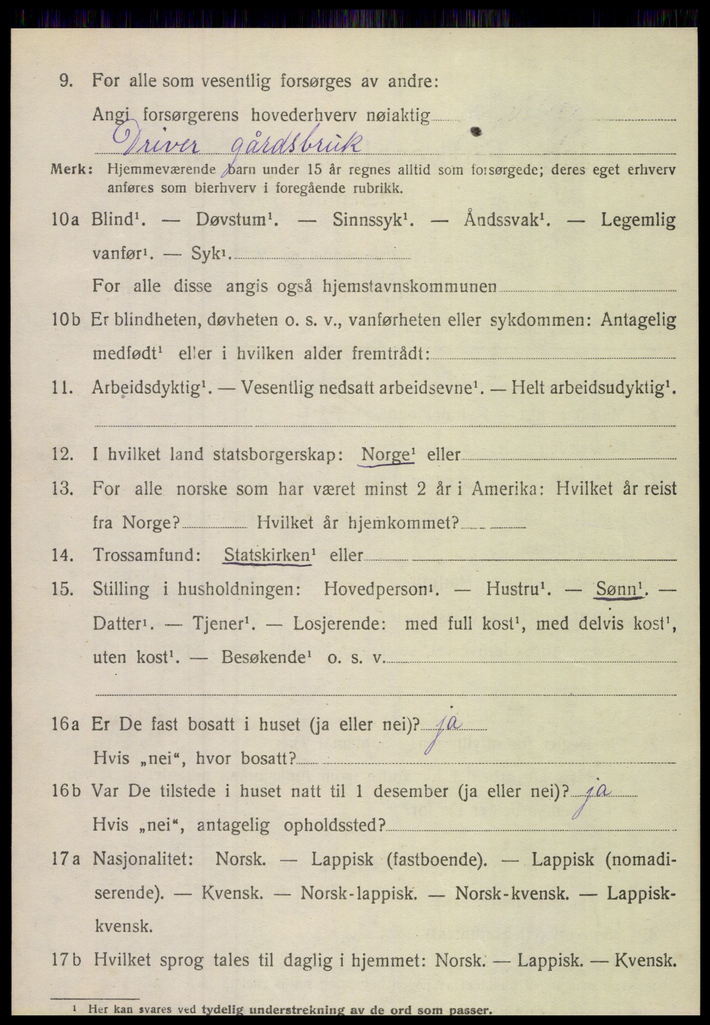 SAT, 1920 census for Sørfold, 1920, p. 4862