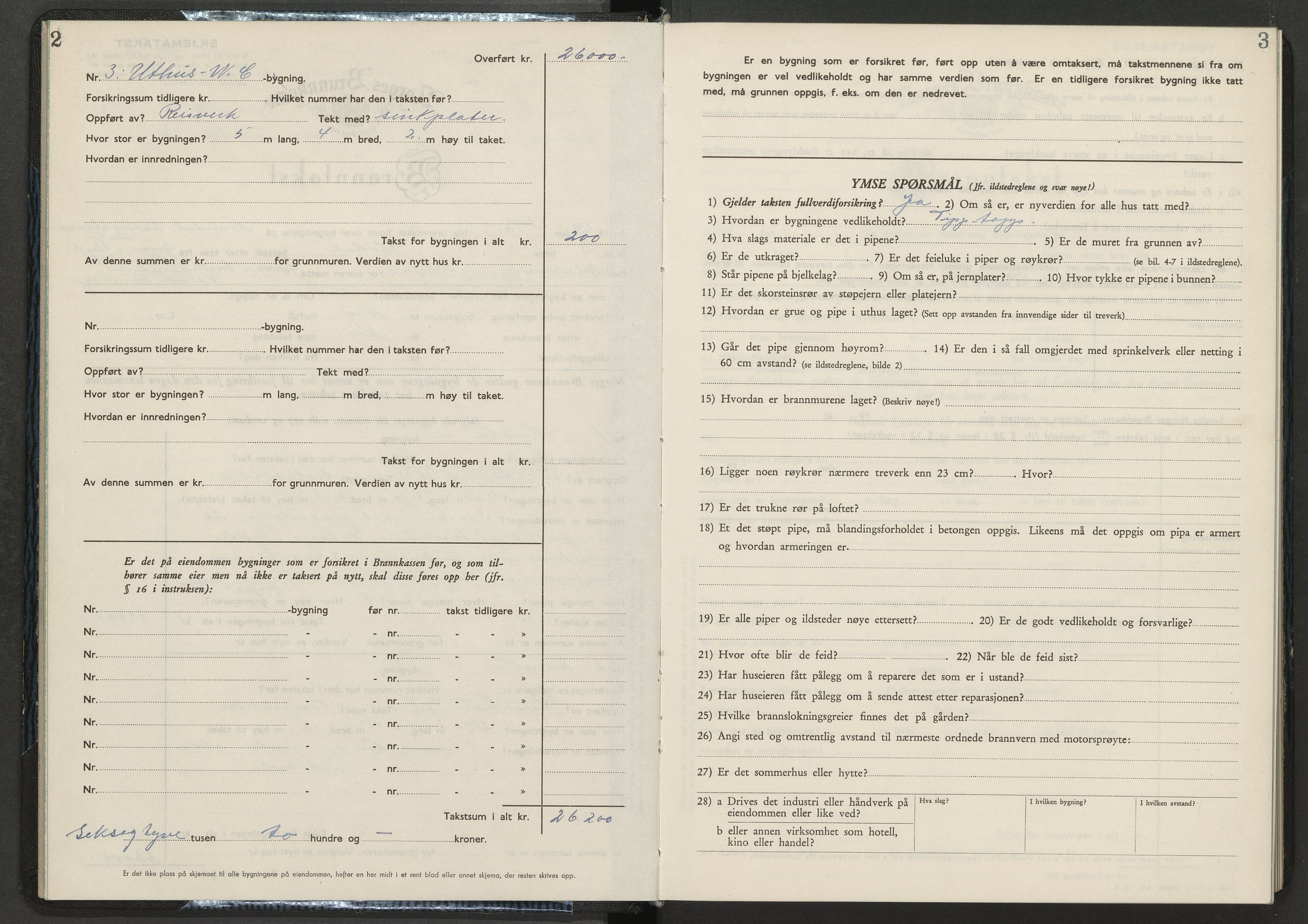 Uvdal lensmannskontor, AV/SAKO-A-517/Y/Yc/Ycb/L0002: Skjematakstprotokoll, 1949-1955