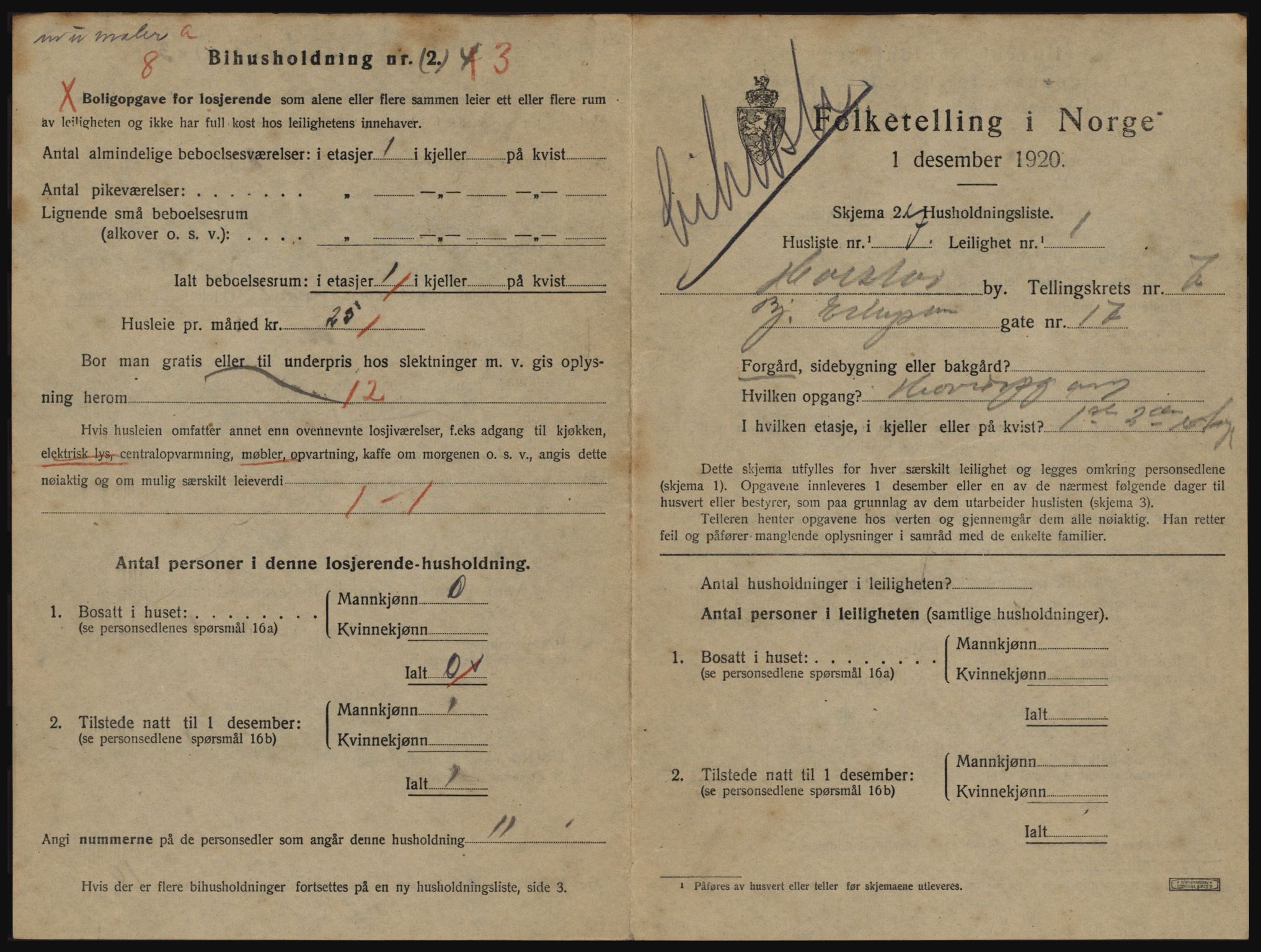 SATØ, 1920 census for Harstad, 1920, p. 2033