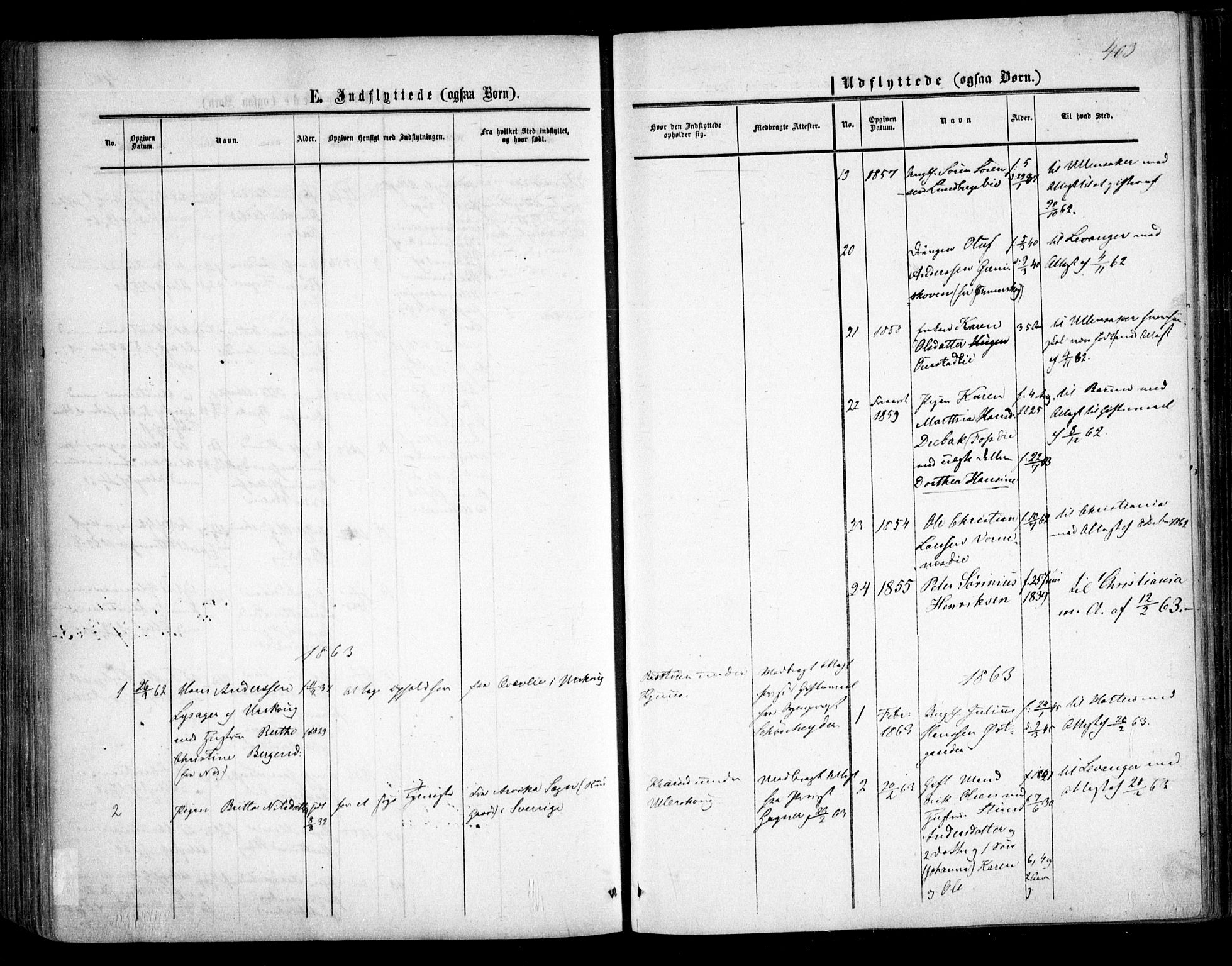 Nes prestekontor Kirkebøker, AV/SAO-A-10410/F/Fa/L0008: Parish register (official) no. I 8, 1859-1874, p. 403