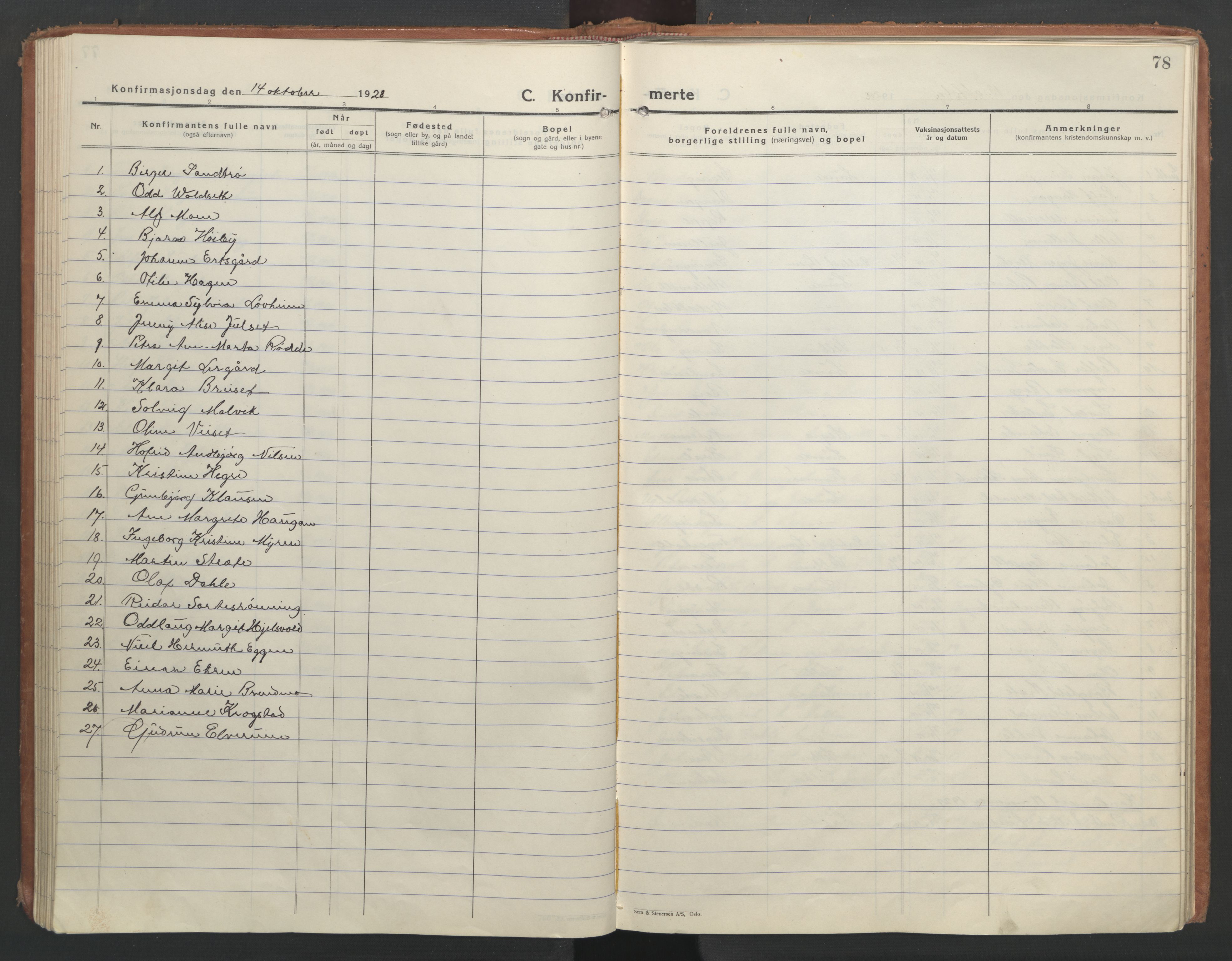 Ministerialprotokoller, klokkerbøker og fødselsregistre - Nord-Trøndelag, SAT/A-1458/710/L0097: Parish register (copy) no. 710C02, 1925-1955, p. 78