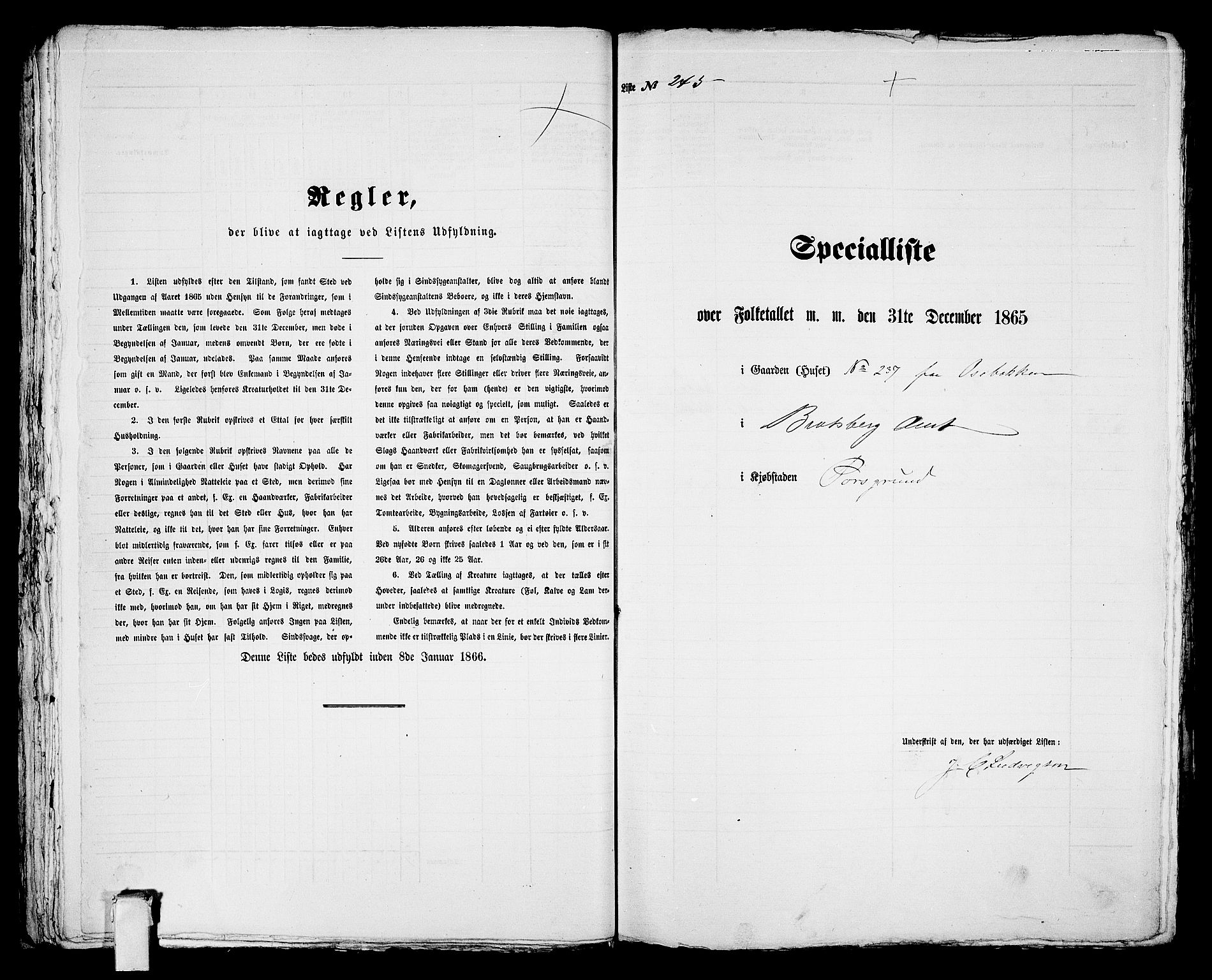 RA, 1865 census for Porsgrunn, 1865, p. 502