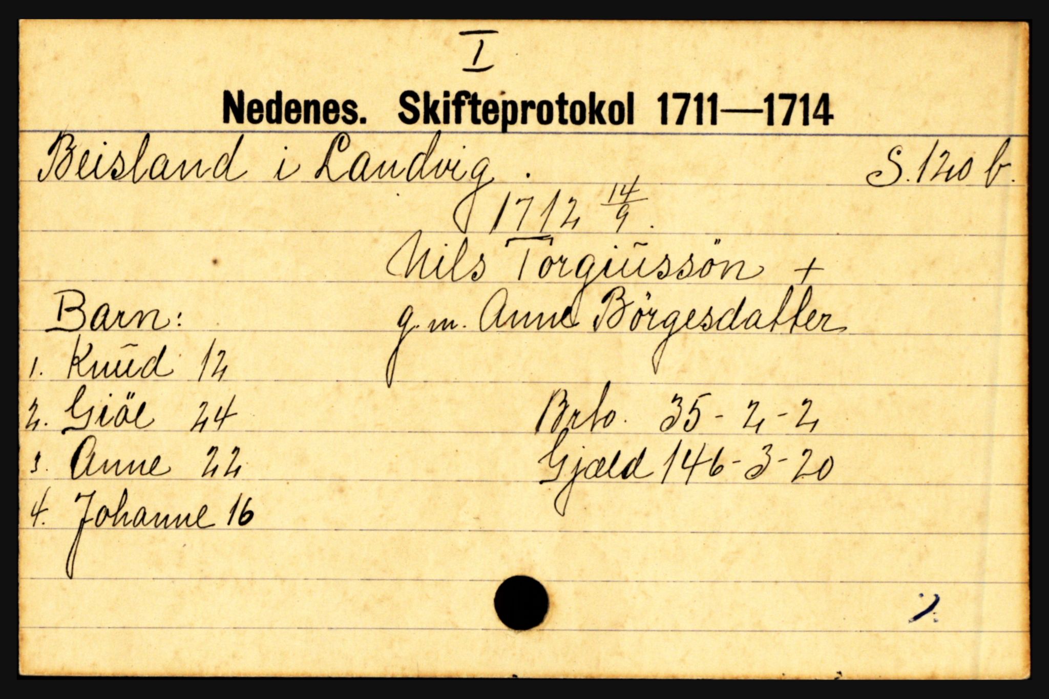 Nedenes sorenskriveri før 1824, AV/SAK-1221-0007/H, p. 2095