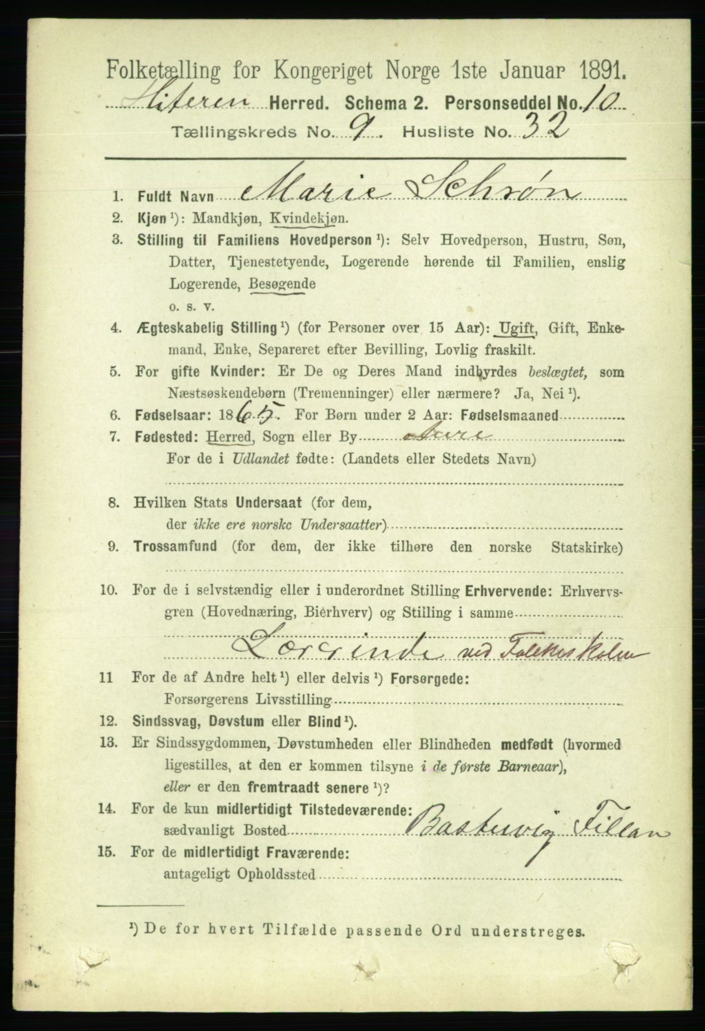 RA, 1891 census for 1617 Hitra, 1891, p. 1984