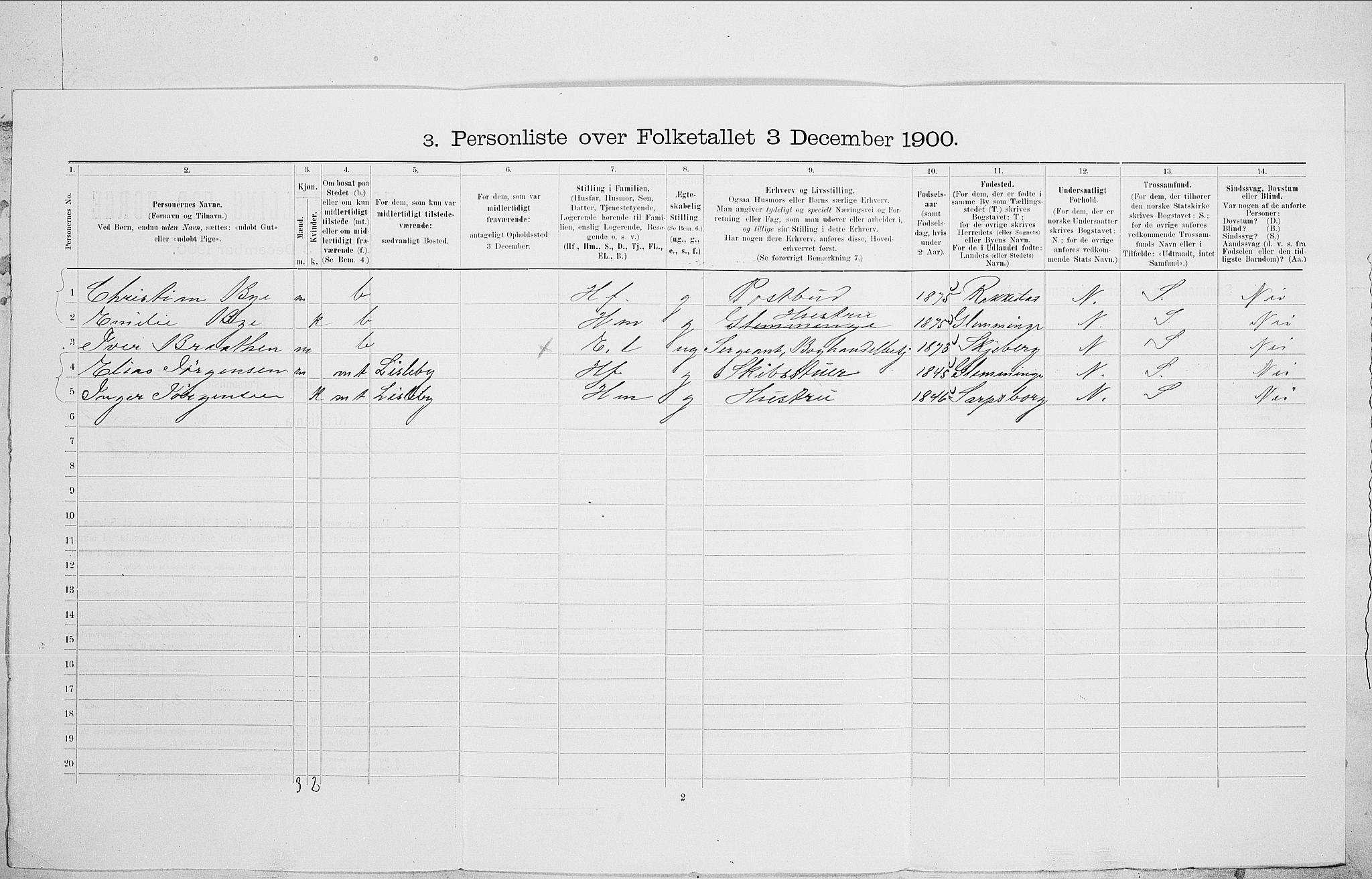 SAO, 1900 census for Kristiania, 1900, p. 76517