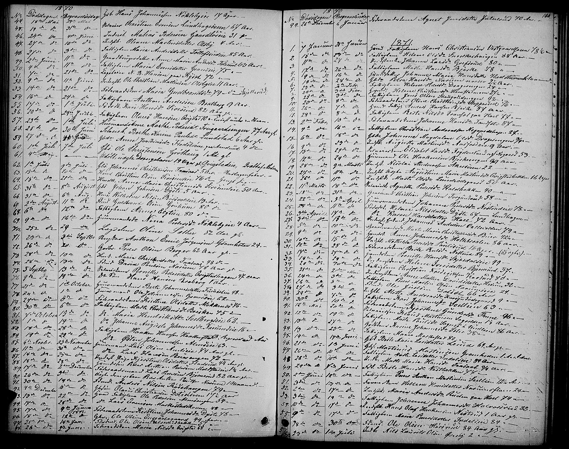 Vestre Toten prestekontor, AV/SAH-PREST-108/H/Ha/Hab/L0006: Parish register (copy) no. 6, 1870-1887, p. 166