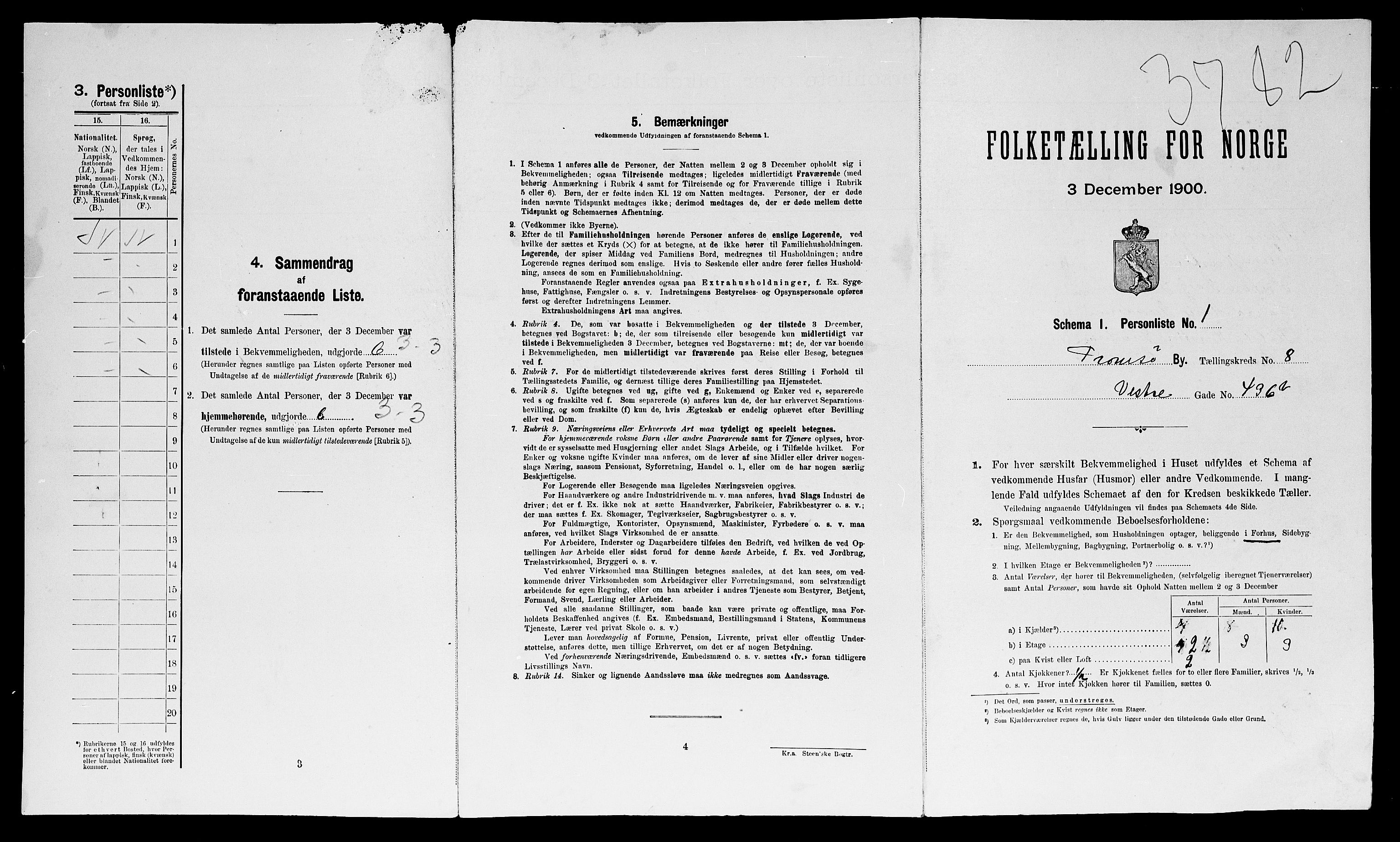 SATØ, 1900 census for Tromsø, 1900, p. 2413