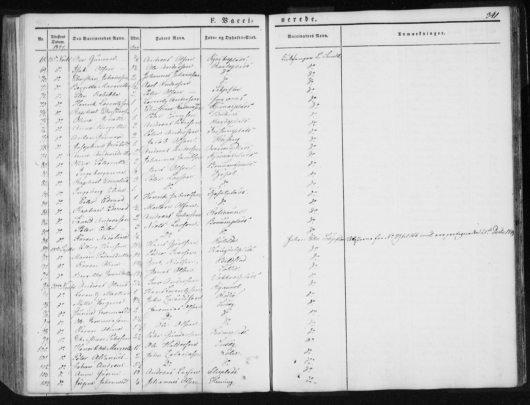 Ministerialprotokoller, klokkerbøker og fødselsregistre - Nord-Trøndelag, AV/SAT-A-1458/735/L0339: Parish register (official) no. 735A06 /1, 1836-1848, p. 341