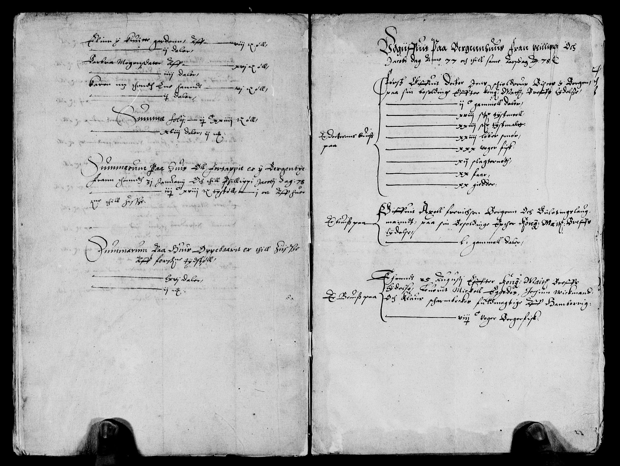 Rentekammeret inntil 1814, Reviderte regnskaper, Lensregnskaper, AV/RA-EA-5023/R/Rb/Rbt/L0001: Bergenhus len, 1577-1598