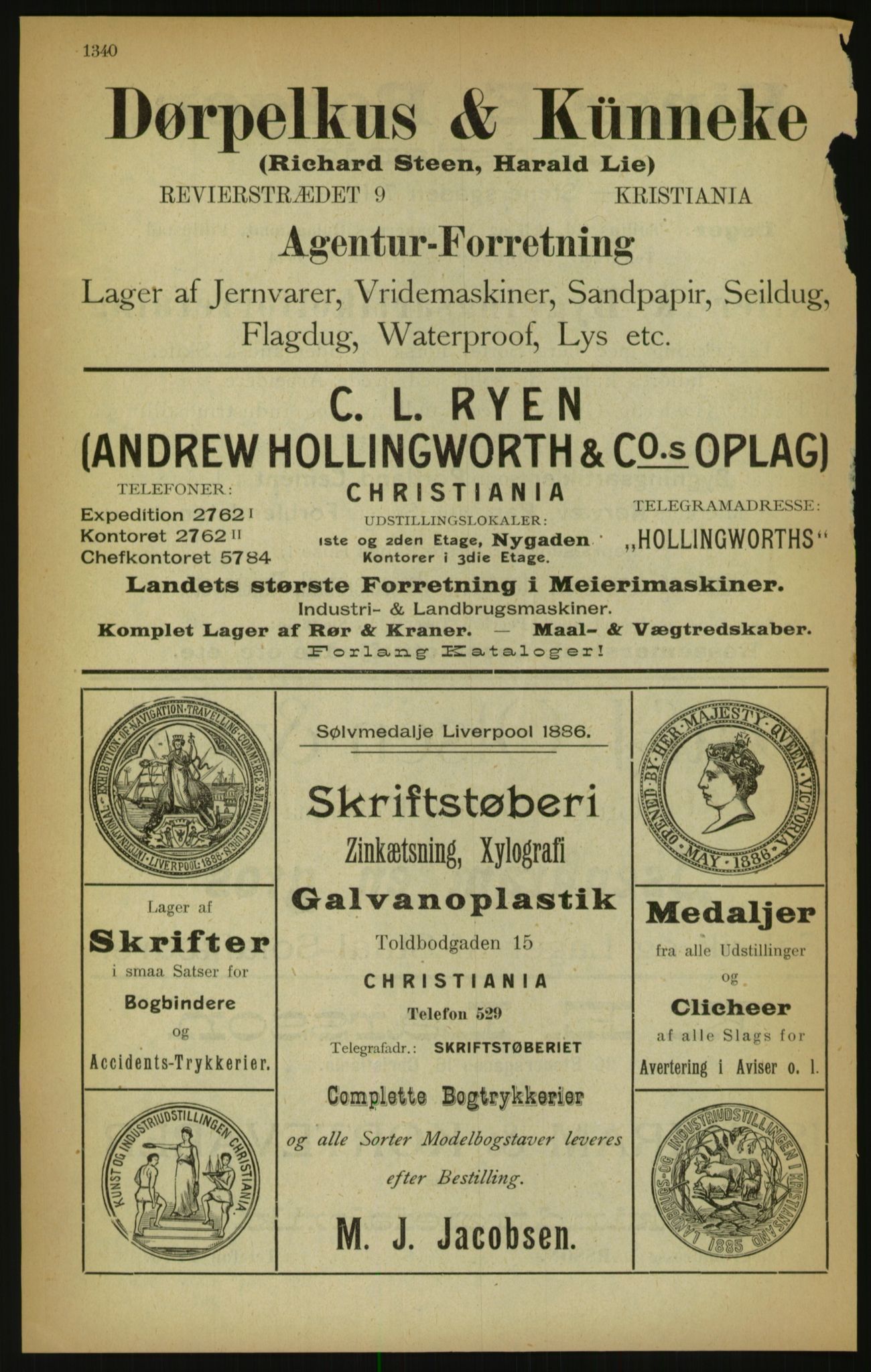 Kristiania/Oslo adressebok, PUBL/-, 1900, p. 1340