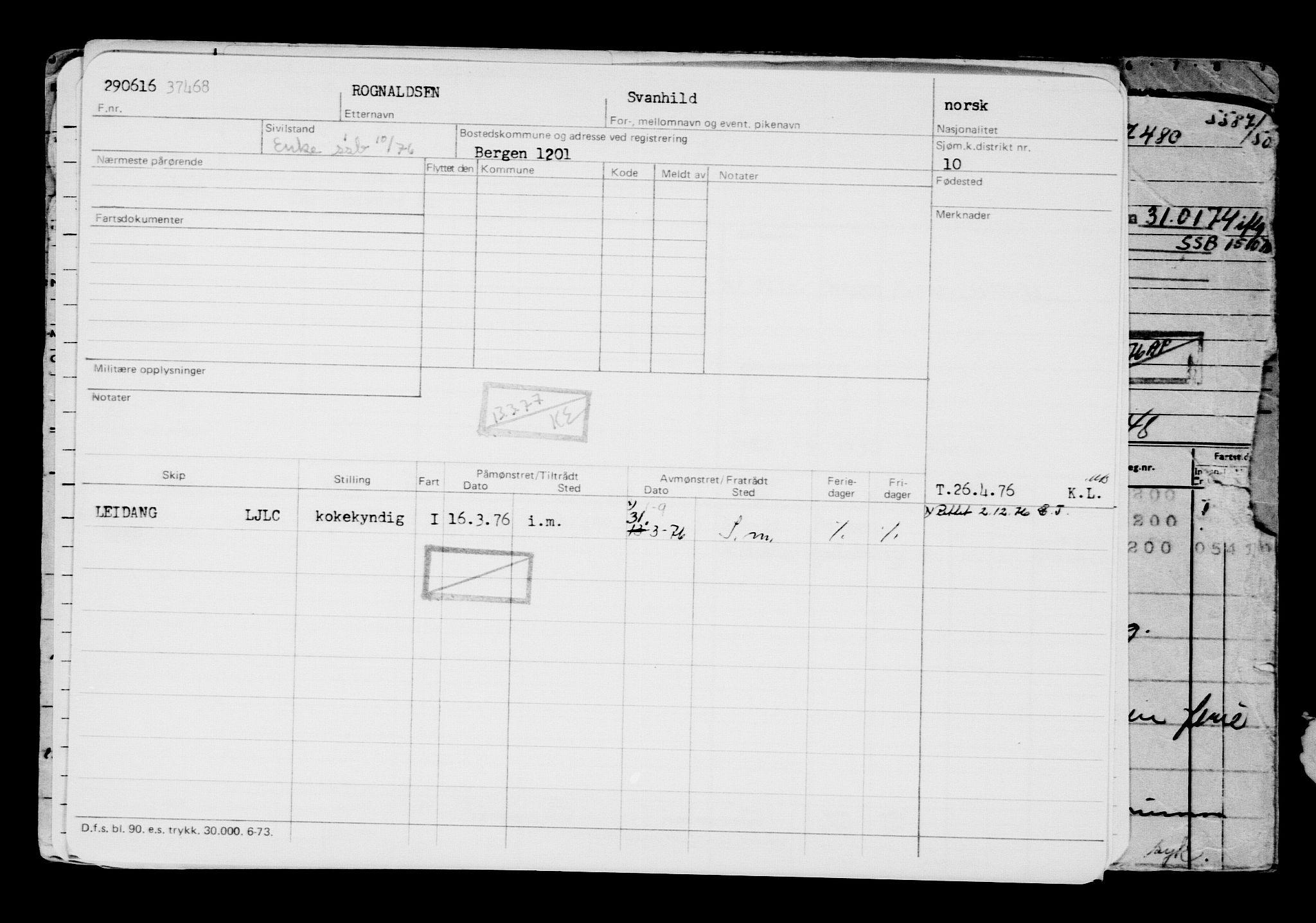 Direktoratet for sjømenn, RA/S-3545/G/Gb/L0140: Hovedkort, 1916, p. 431