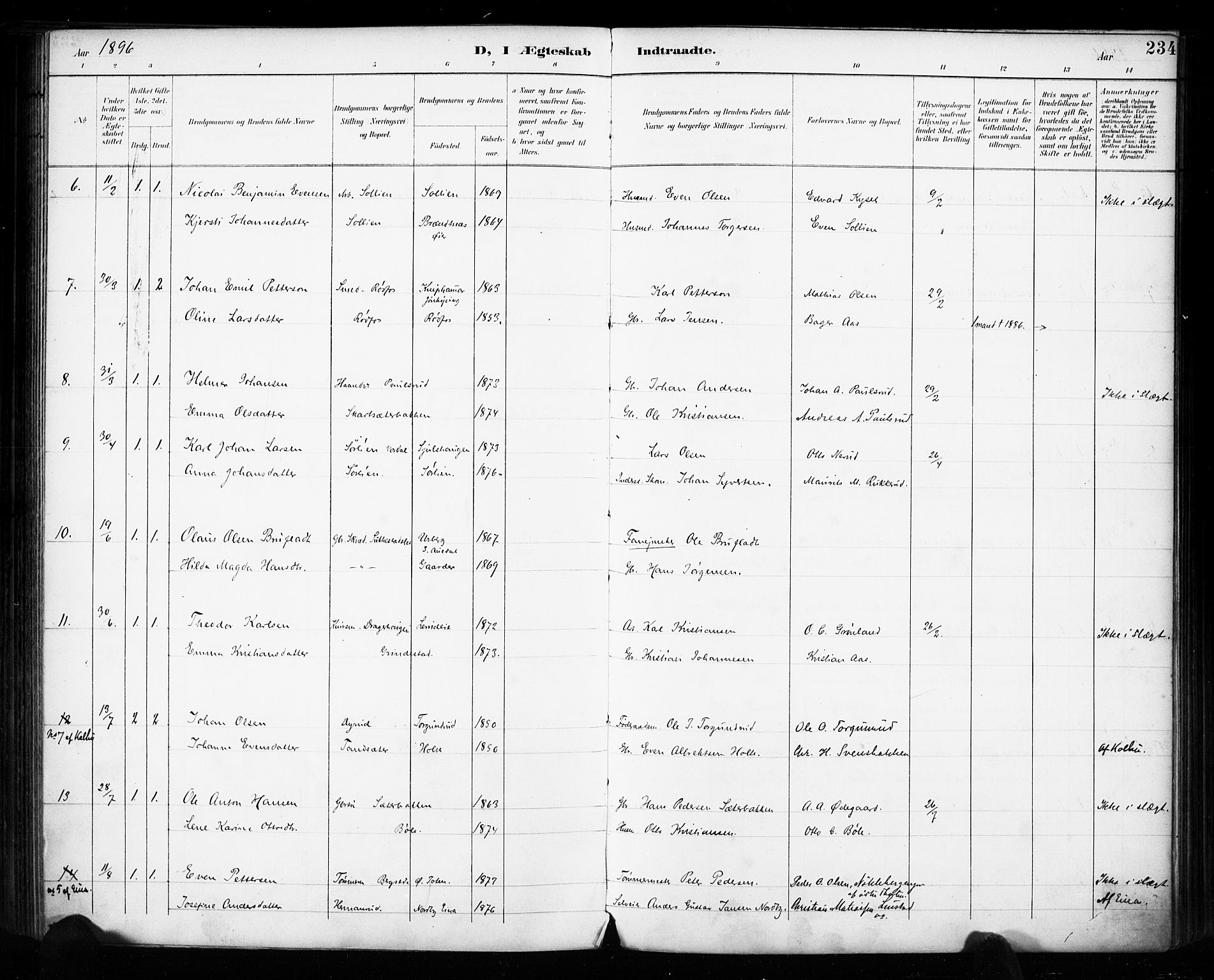 Vestre Toten prestekontor, SAH/PREST-108/H/Ha/Haa/L0011: Parish register (official) no. 11, 1895-1906, p. 234