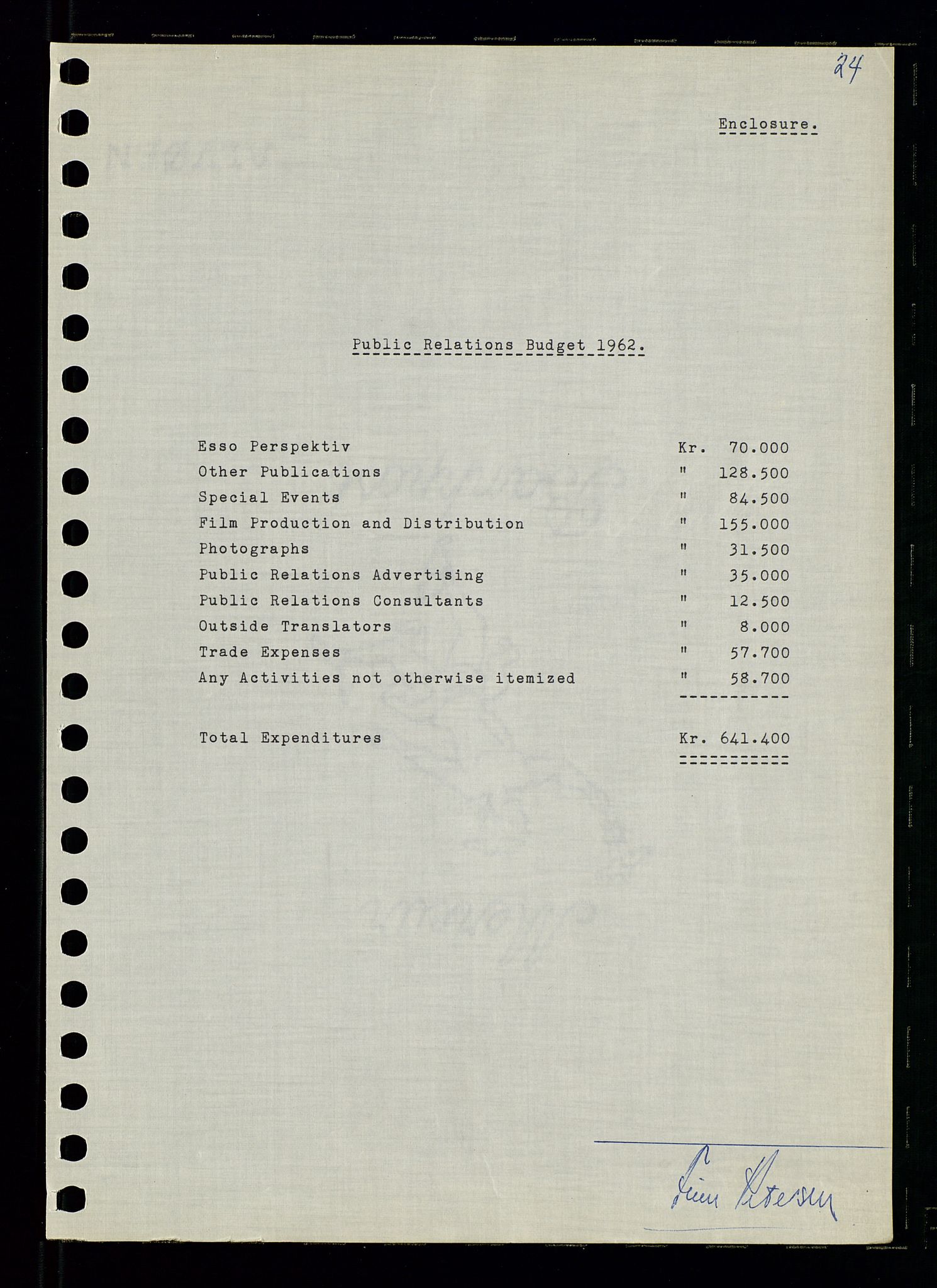 Pa 0982 - Esso Norge A/S, AV/SAST-A-100448/A/Aa/L0001/0003: Den administrerende direksjon Board minutes (styrereferater) / Den administrerende direksjon Board minutes (styrereferater), 1962, p. 24