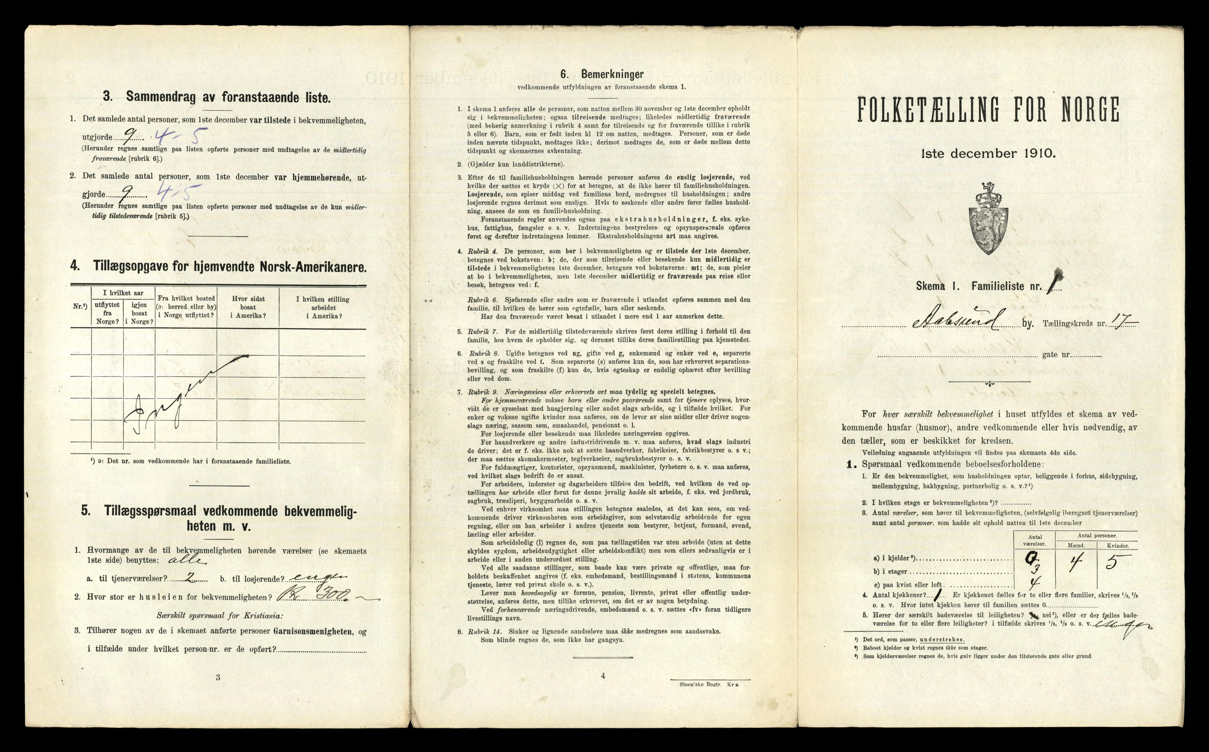 RA, 1910 census for Ålesund, 1910, p. 6897