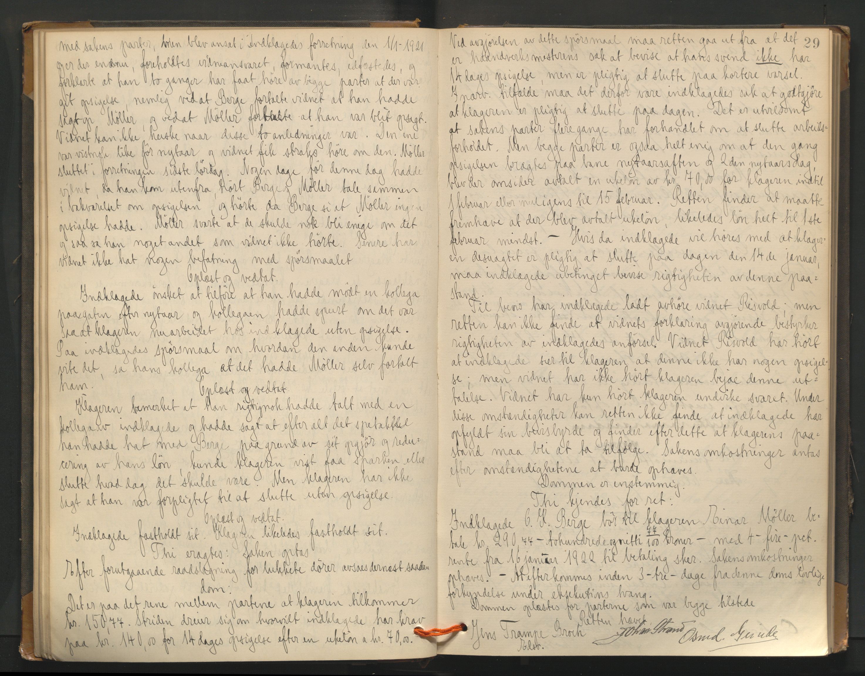 Haugesund tingrett, AV/SAST-A-101415/01/V/VB/VBd/L0001: Ekstrarettsprotokoll, 1883, p. 29