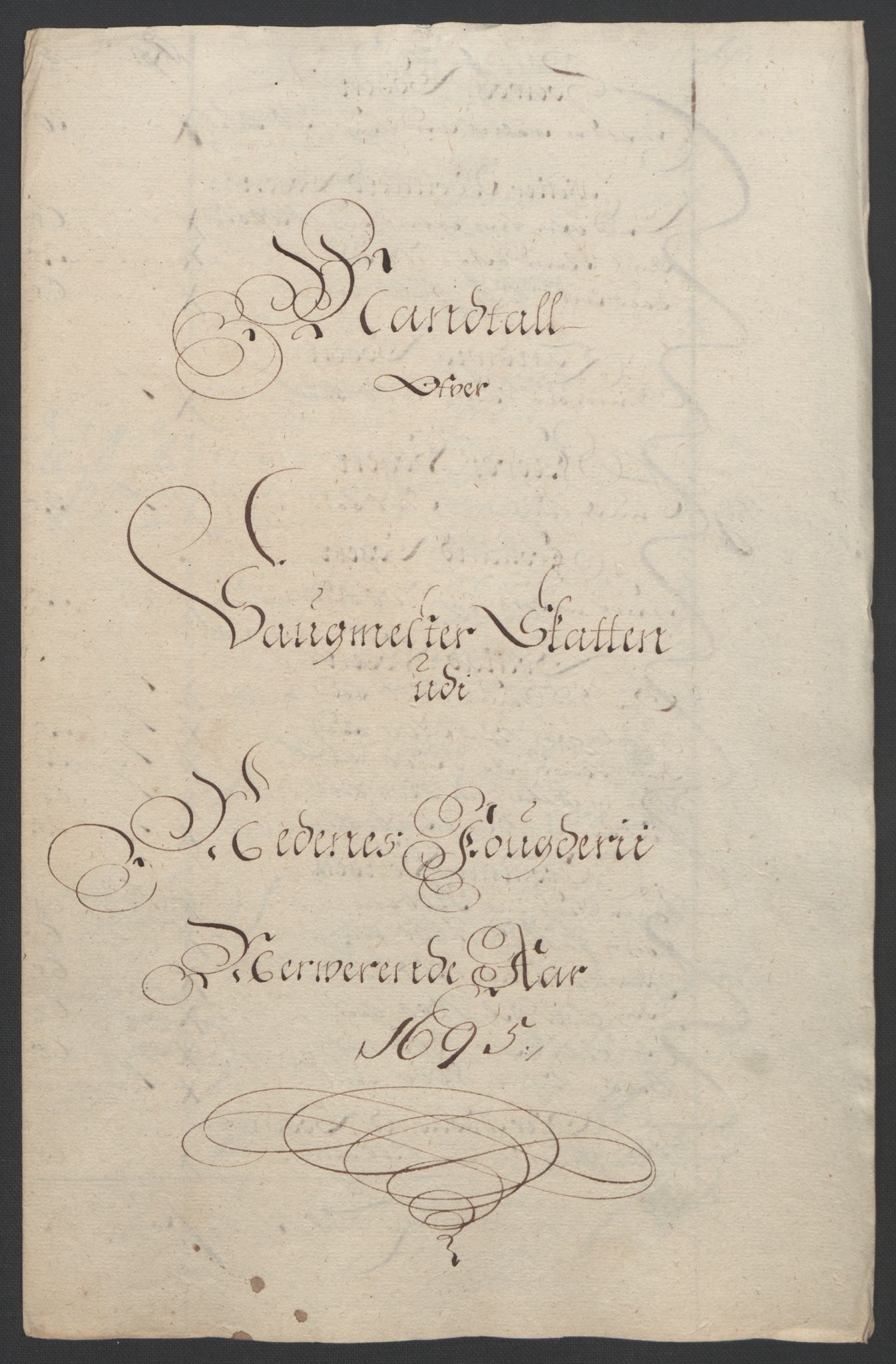Rentekammeret inntil 1814, Reviderte regnskaper, Fogderegnskap, RA/EA-4092/R39/L2312: Fogderegnskap Nedenes, 1693-1695, p. 254