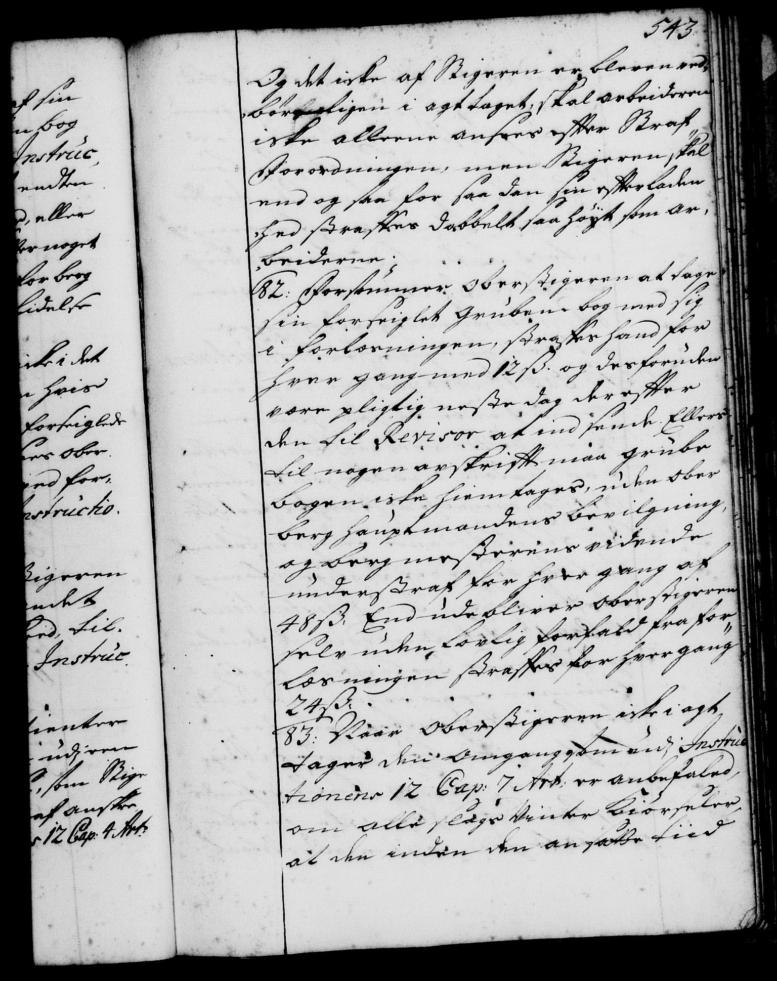 Rentekammeret, Kammerkanselliet, AV/RA-EA-3111/G/Gg/Ggi/L0001: Norsk instruksjonsprotokoll med register (merket RK 53.34), 1720-1729, p. 543