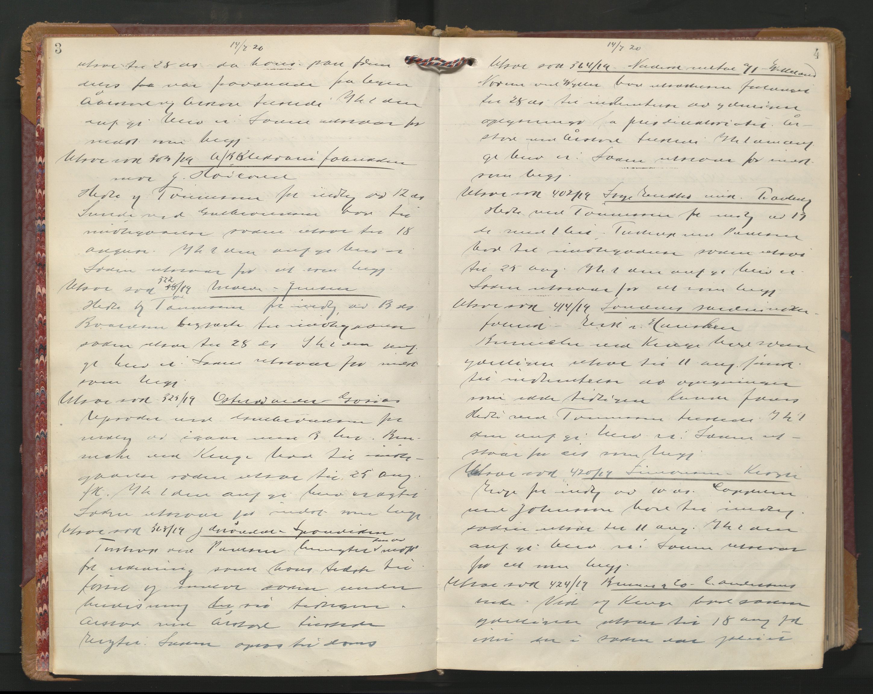 Stavanger byrett, AV/SAST-A-100455/001/3/320/3201BA/L0001: Bytingprotokoll, 1920-1921, p. 3-4