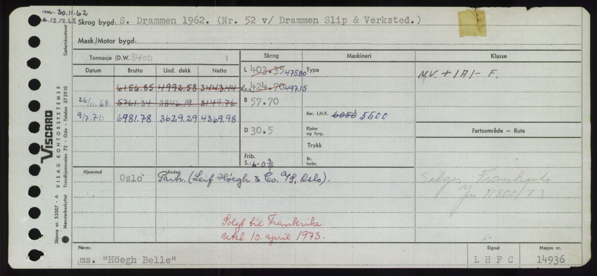 Sjøfartsdirektoratet med forløpere, Skipsmålingen, AV/RA-S-1627/H/Hd/L0017: Fartøy, Holi-Hå, p. 265