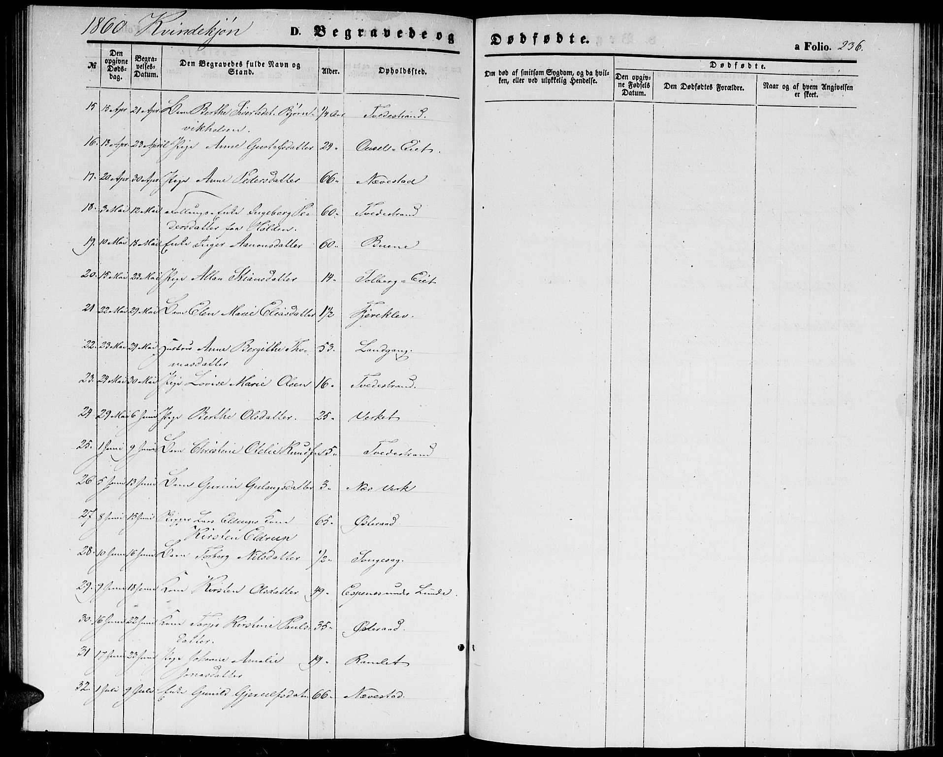 Holt sokneprestkontor, AV/SAK-1111-0021/F/Fb/L0008: Parish register (copy) no. B 8, 1858-1871, p. 236